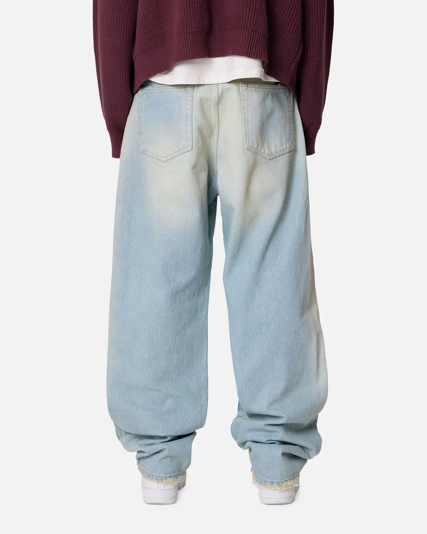 MNML Ultra Baggy Western Jeans Washed Blue - Image 4