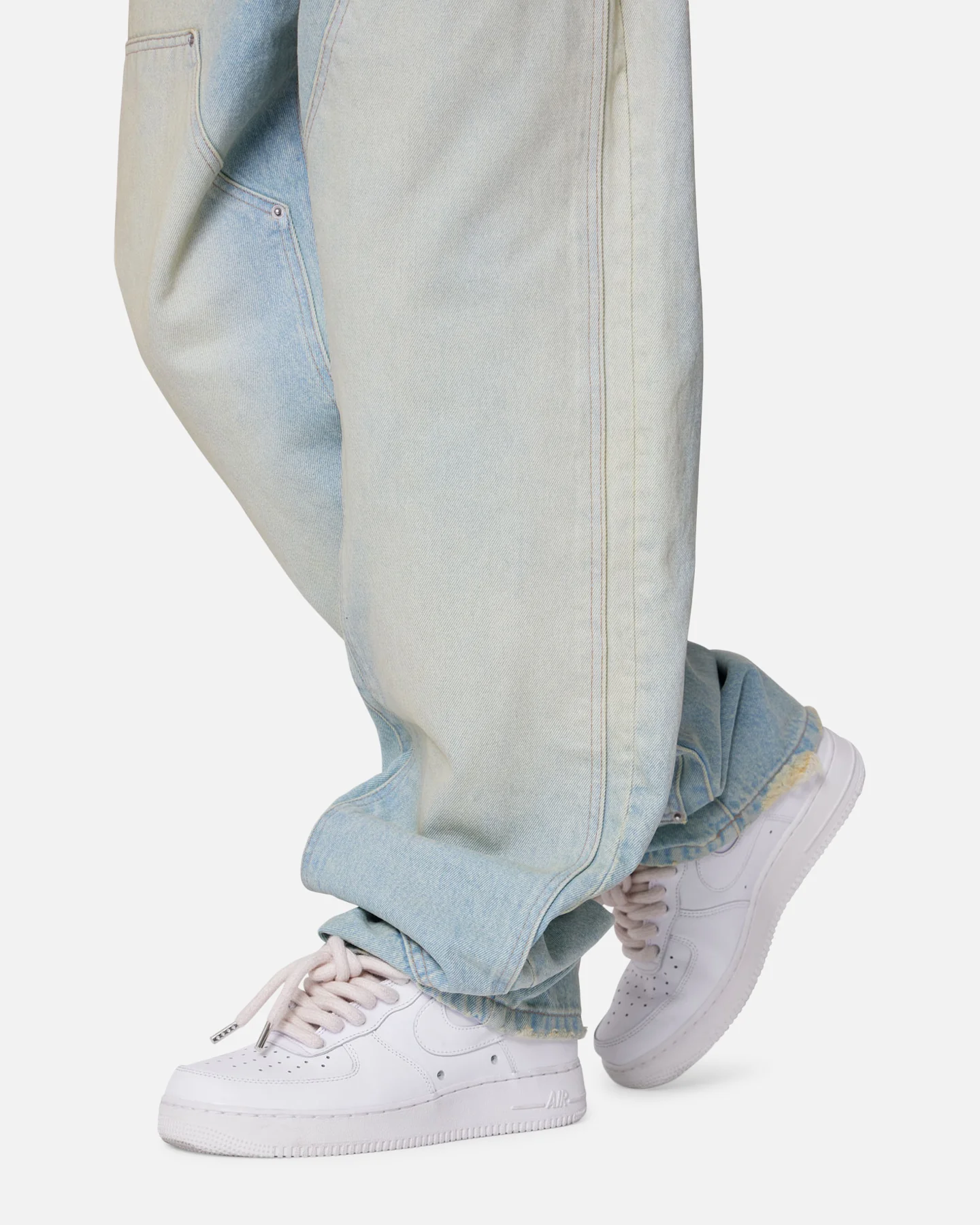 MNML Ultra Baggy Western Jeans Washed Blue - Image 5