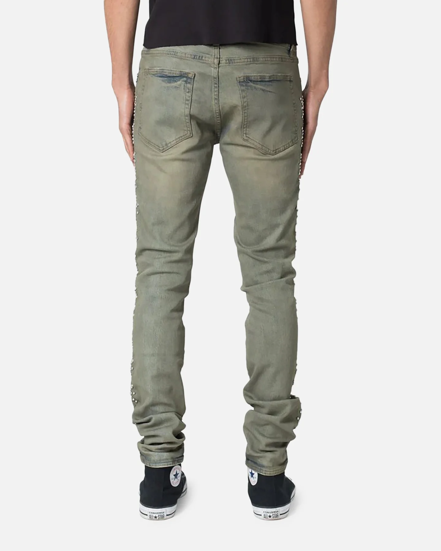 MNML X620 Studded Skinny Denim Jean Blue - Image 4