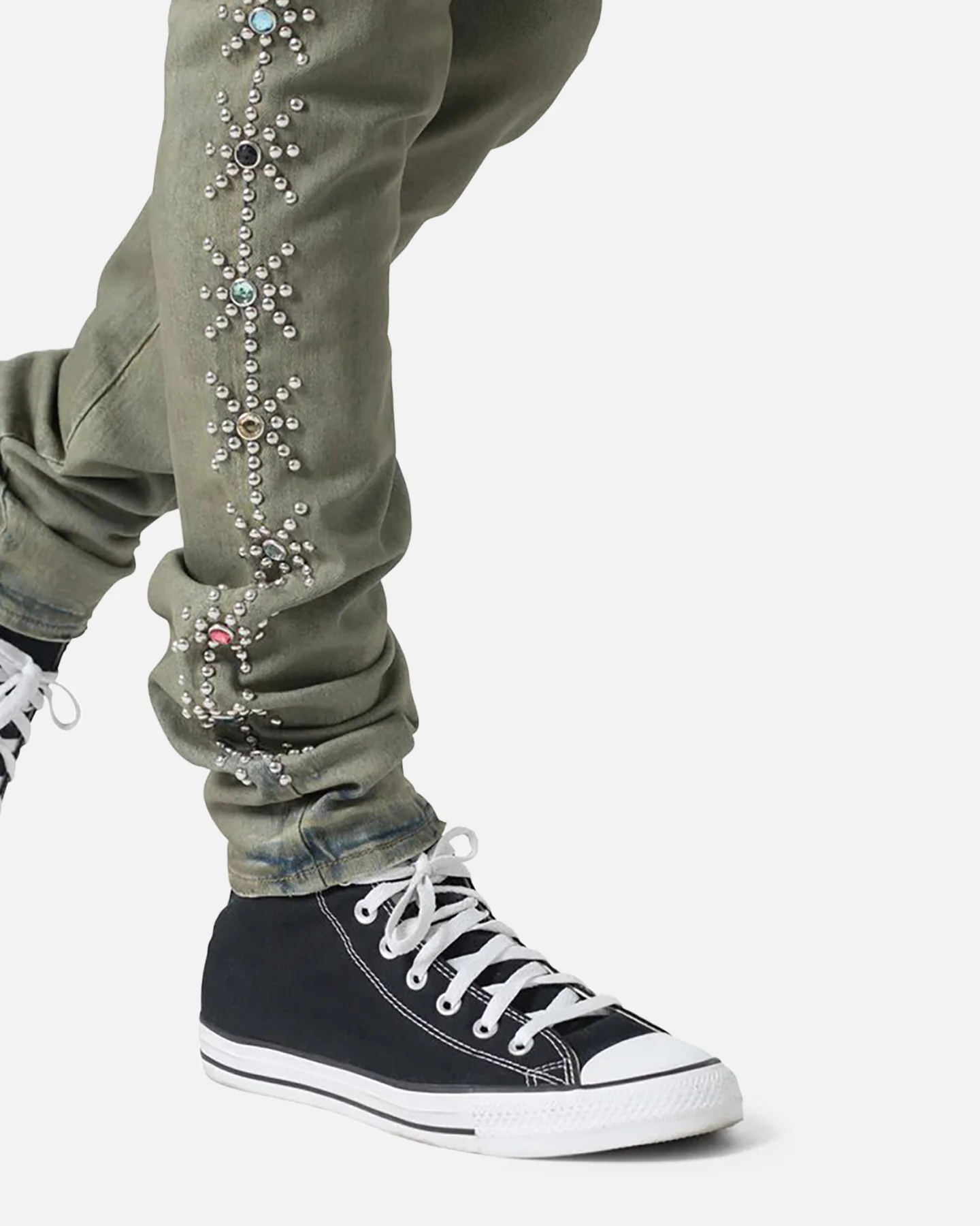 MNML X620 Studded Skinny Denim Jean Blue - Image 6