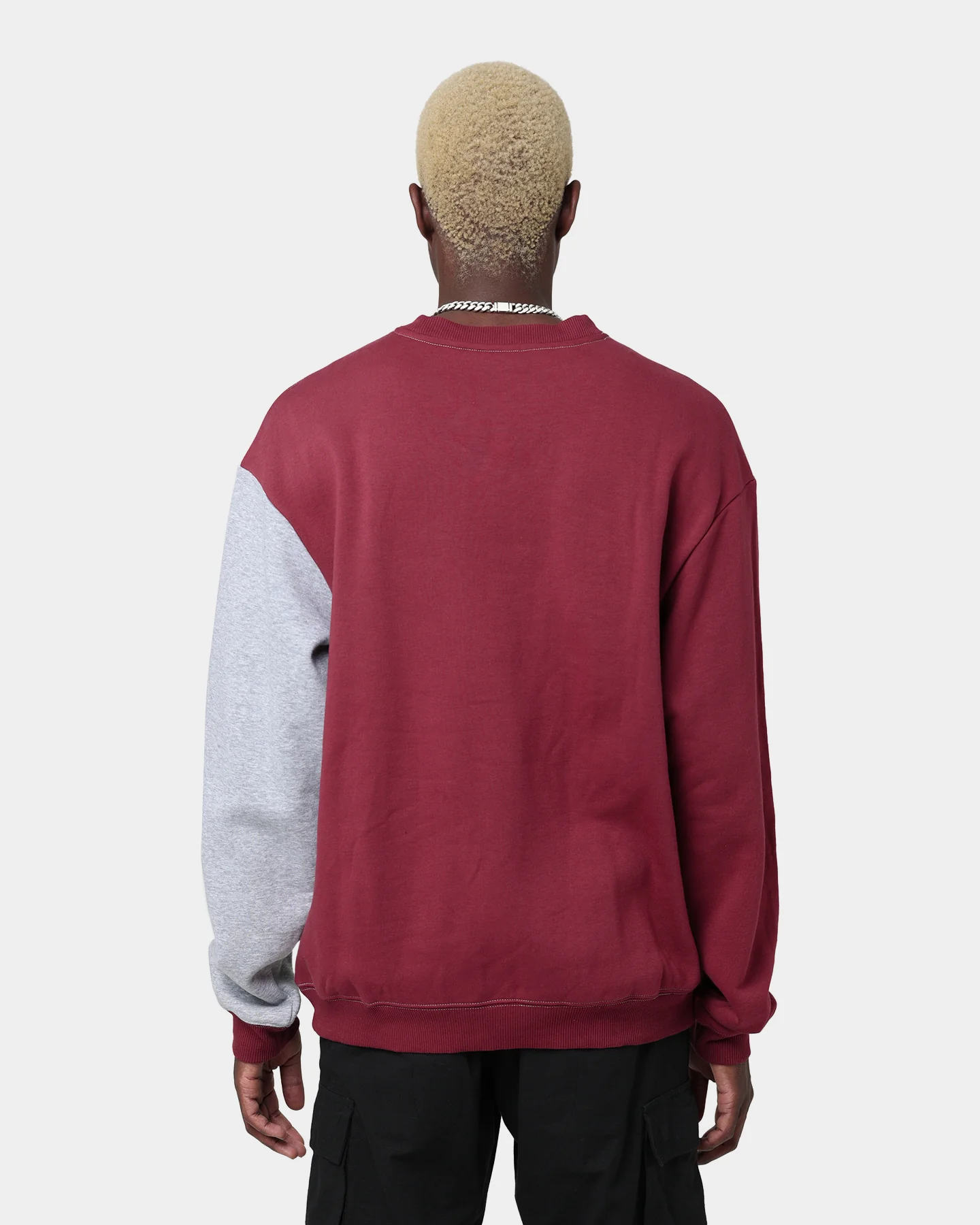 National Collegiate Athletic ASSC Vertical Panel Crewneck Burgundy - Image 4