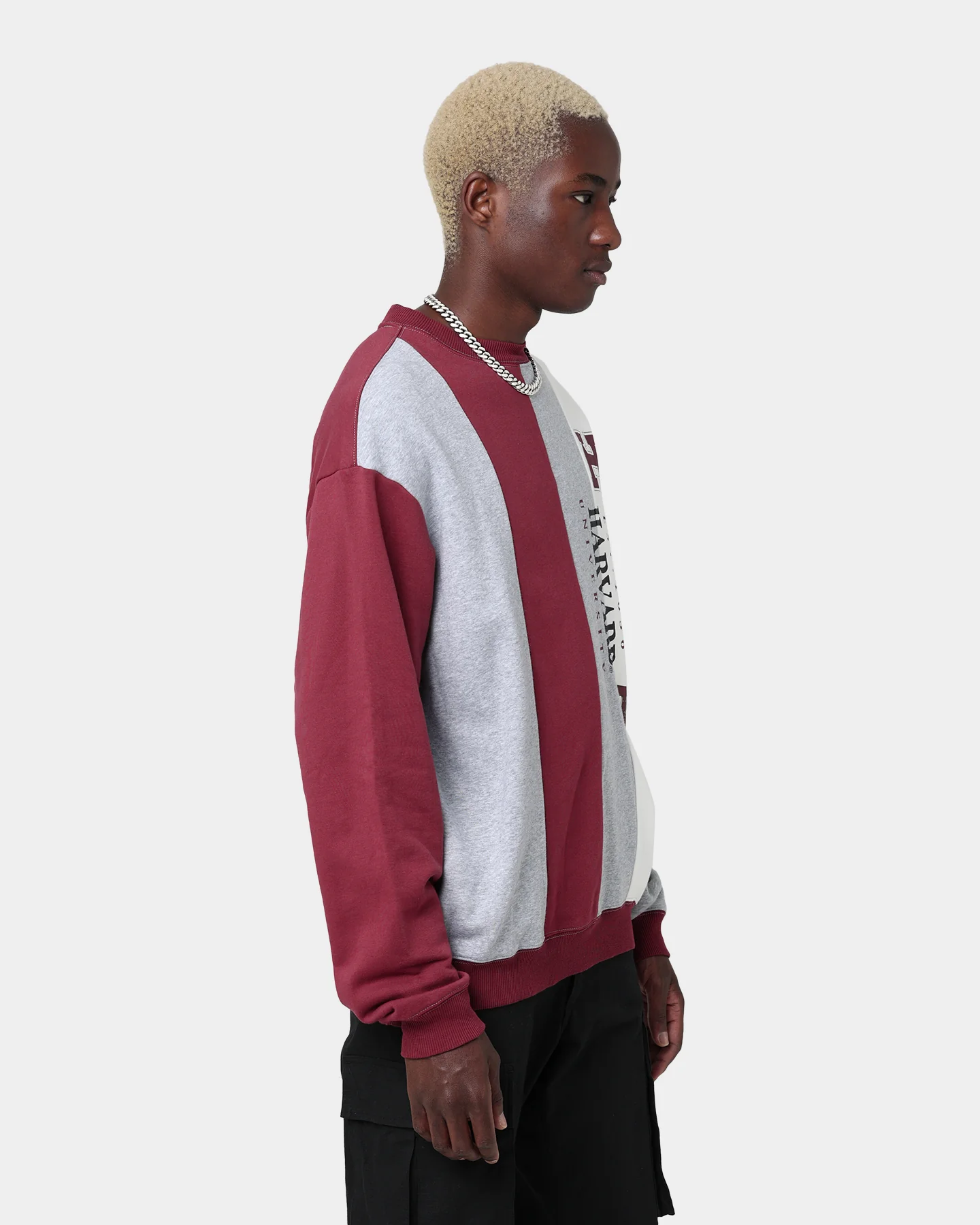National Collegiate Athletic ASSC Vertical Panel Crewneck Burgundy - Image 5