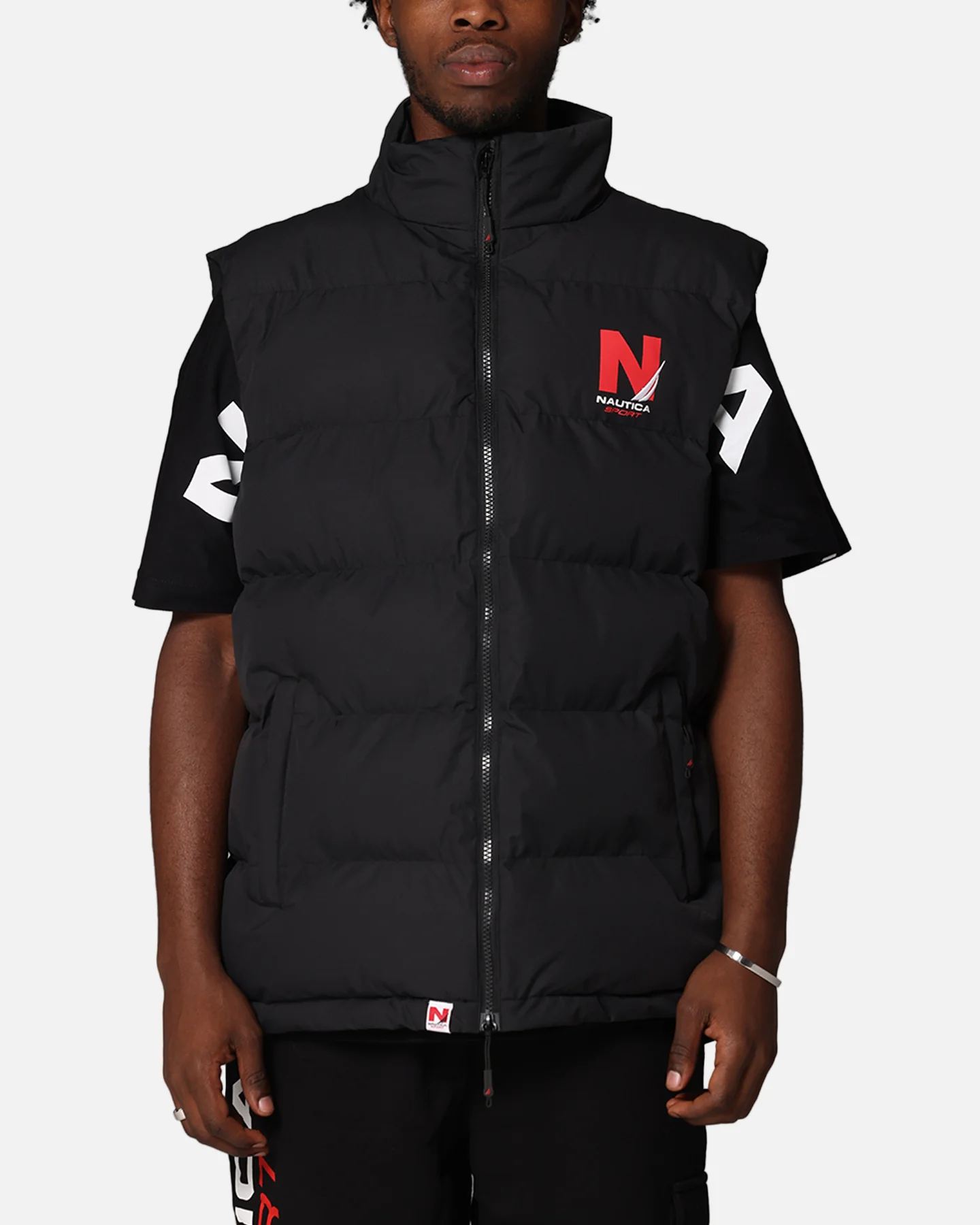 Nautica Sitka Padded Gilet Vest Black - Image 2