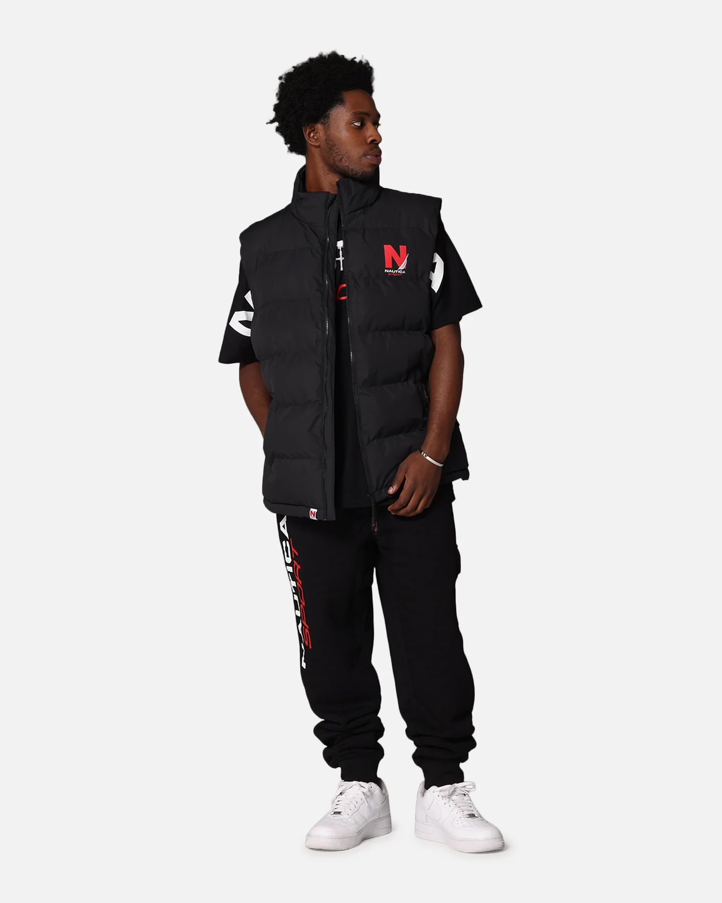 Nautica Sitka Padded Gilet Vest Black - Image 3