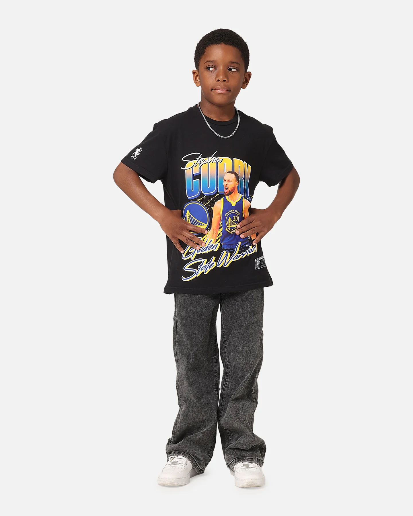 NBA Kids' Golden State Warriors Stephen Curry Jones T-Shirt Black