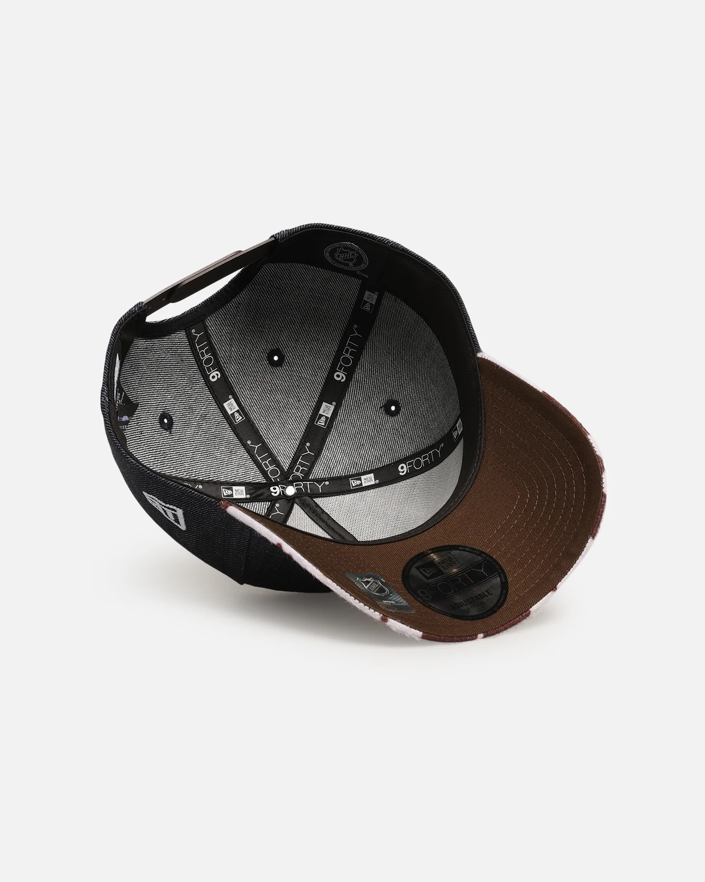 New Era Anaheim Ducks 'Denim Cowhide' 9FORTY A-Frame Snapback Navy - Image 6
