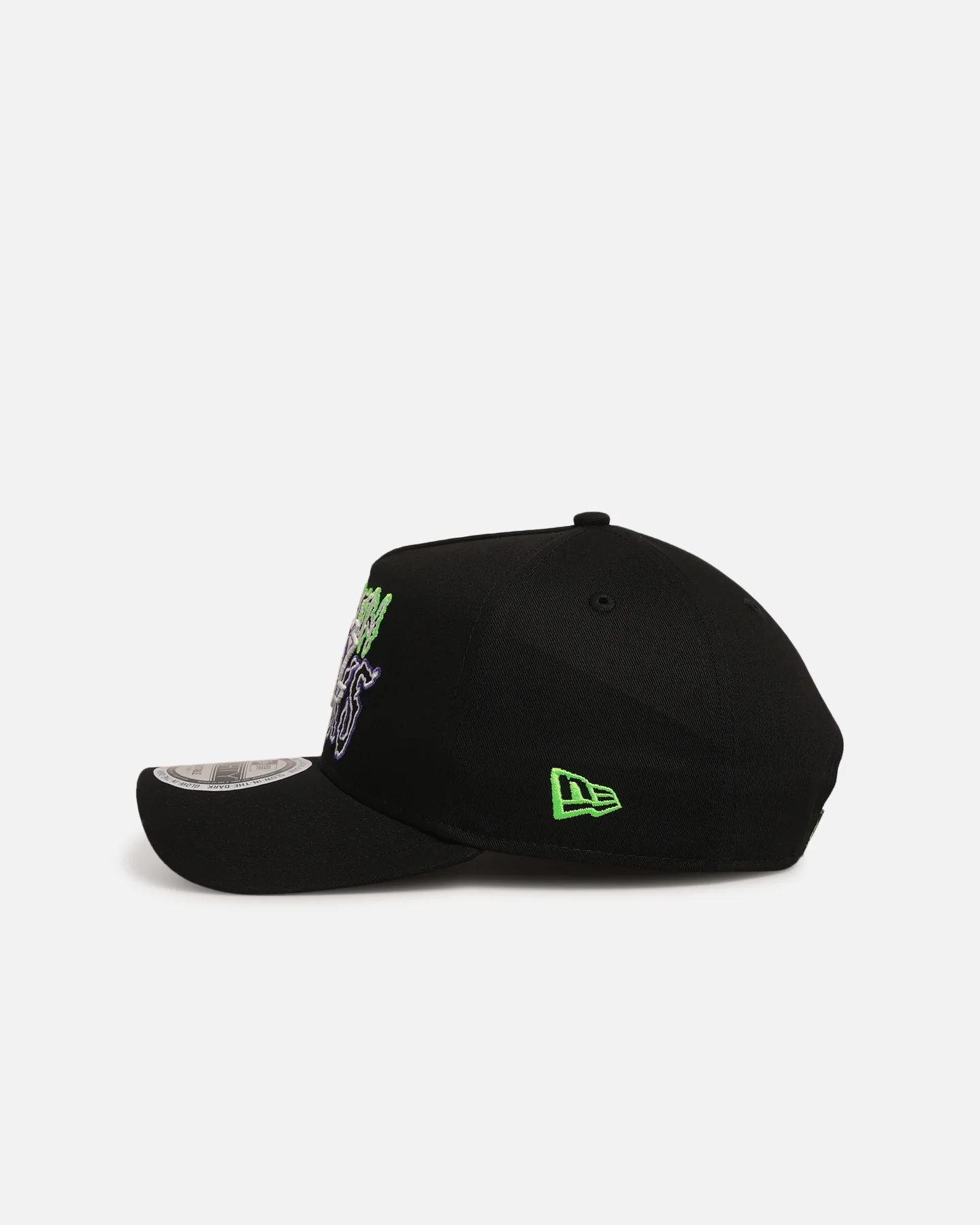 New Era Anaheim Ducks 'Spooky Script' 9FORTY A-Frame Snapback Black/Green/Purple - Image 4