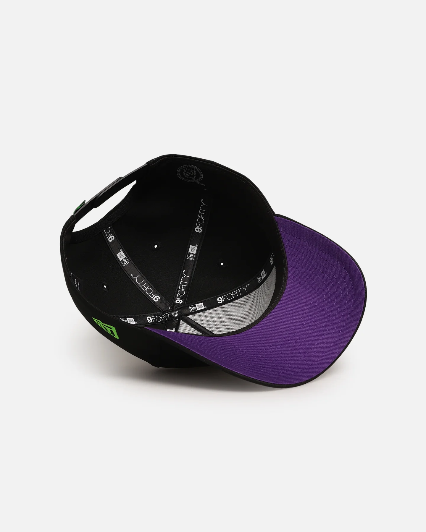New Era Anaheim Ducks 'Spooky Script' 9FORTY A-Frame Snapback Black/Green/Purple - Image 6