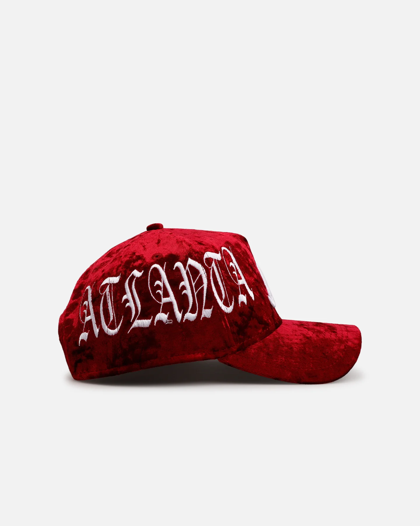 New Era Atlanta Braves 'Velvet Gothic Script' 9FORTY A-Frame Snapback Maroon - Image 4