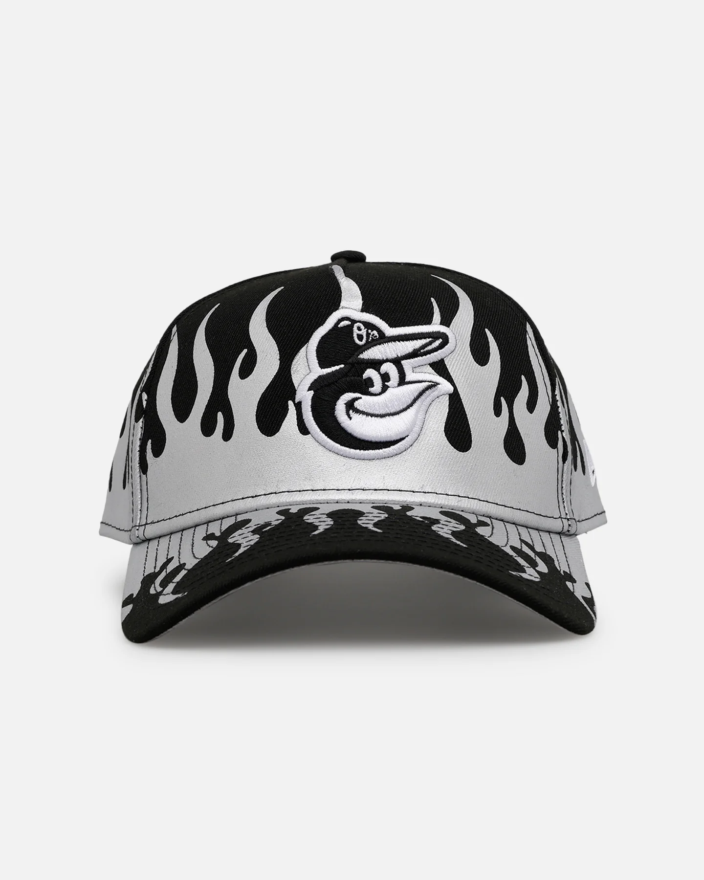 New Era Baltimore Orioles 'Metallic Flames' 9FORTY A-Frame Snapback Black/Silver