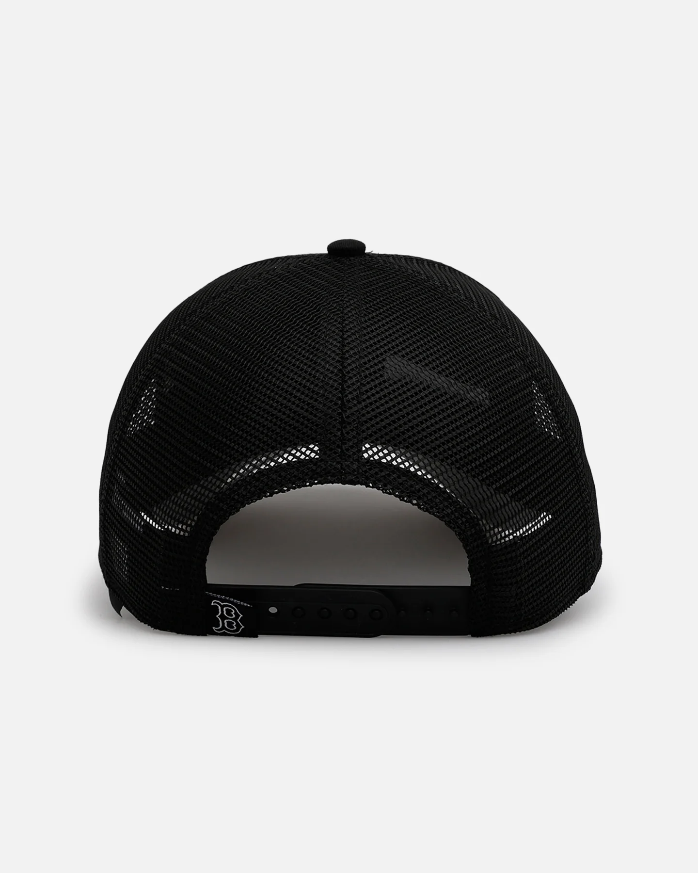 New Era Boston Red Sox 'Distressed' 9FORTY A-Frame Trucker Snapback Black/White - Image 2