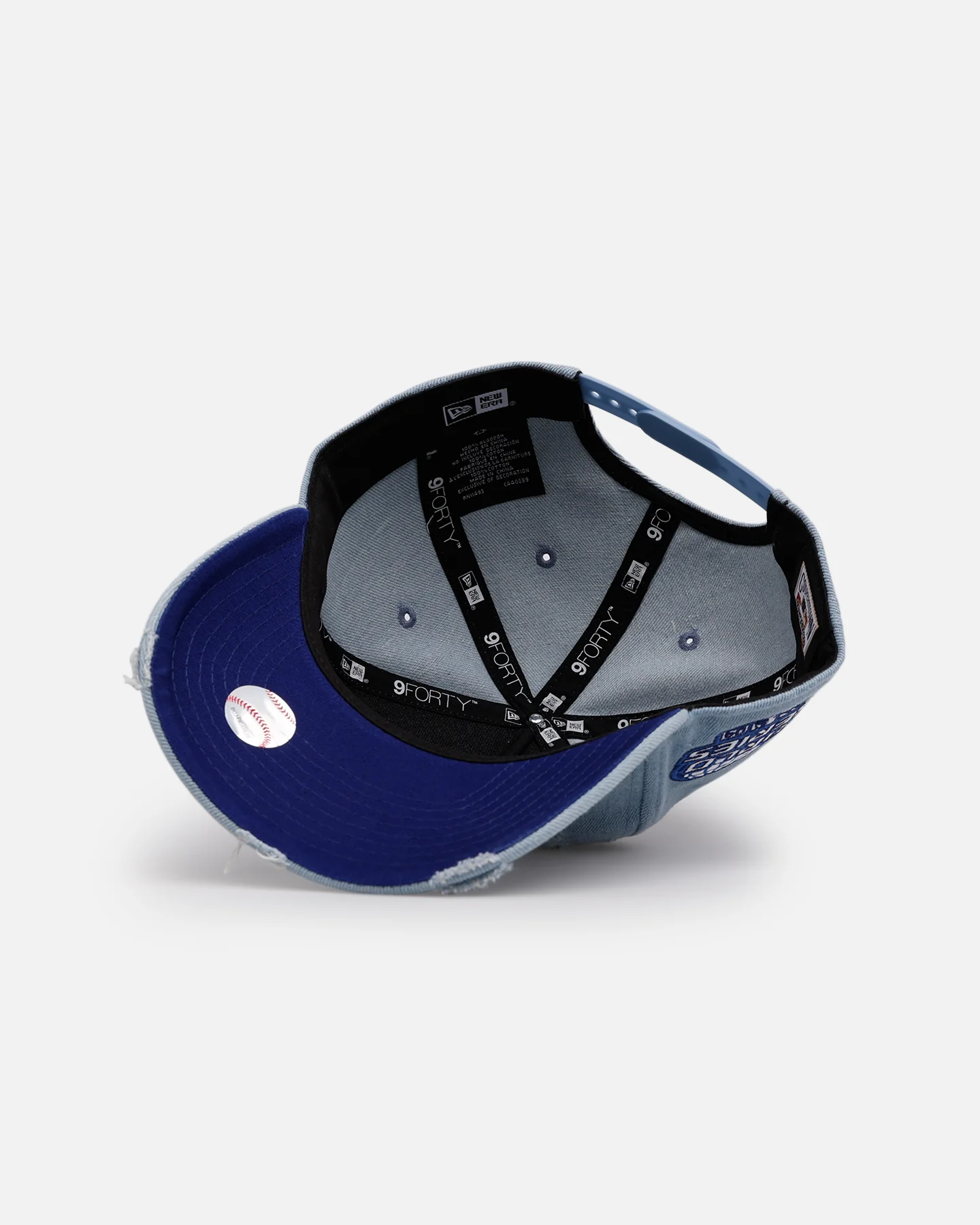 New Era Boston Red Sox 'Distressed Denim' 9FORTY A-Frame Snapback Light Wash Denim - Image 6