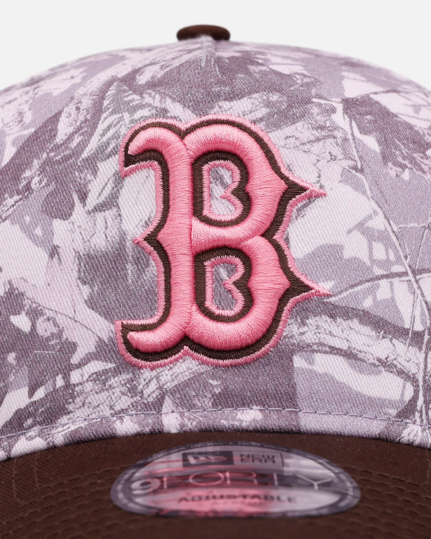 New Era Boston Red Sox 'Pink Tree Camo' 9FORTY A-Frame Snapback Pink - Image 5
