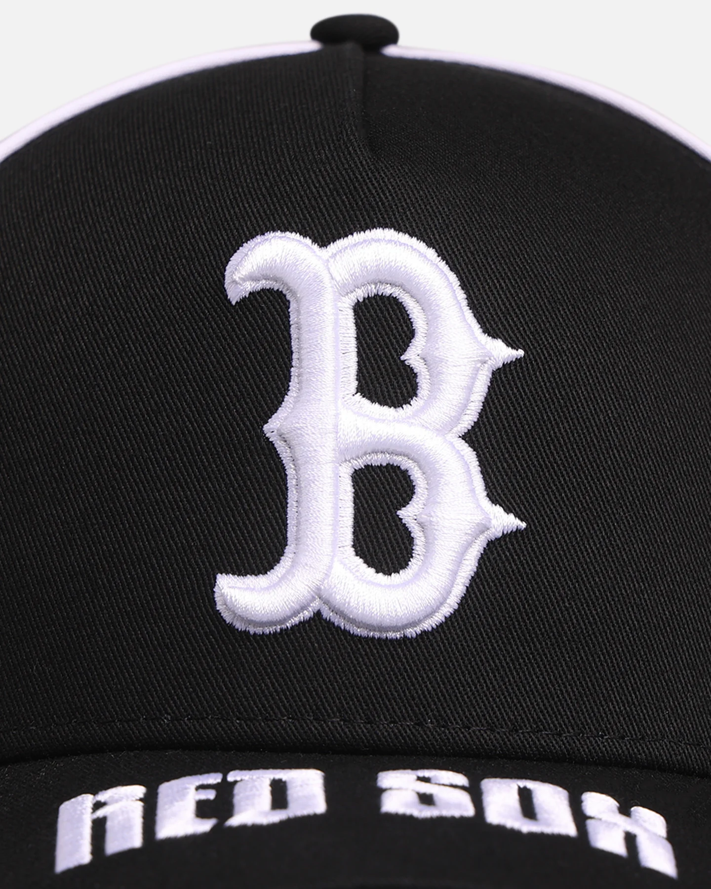 New Era Boston Red Sox 'Piping' 9FORTY A-Frame Snapback Black/White - Image 5