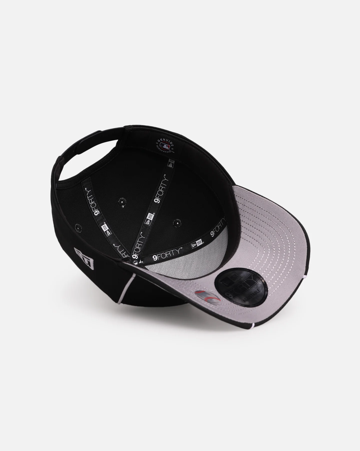 New Era Boston Red Sox 'Piping' 9FORTY A-Frame Snapback Black/White - Image 6
