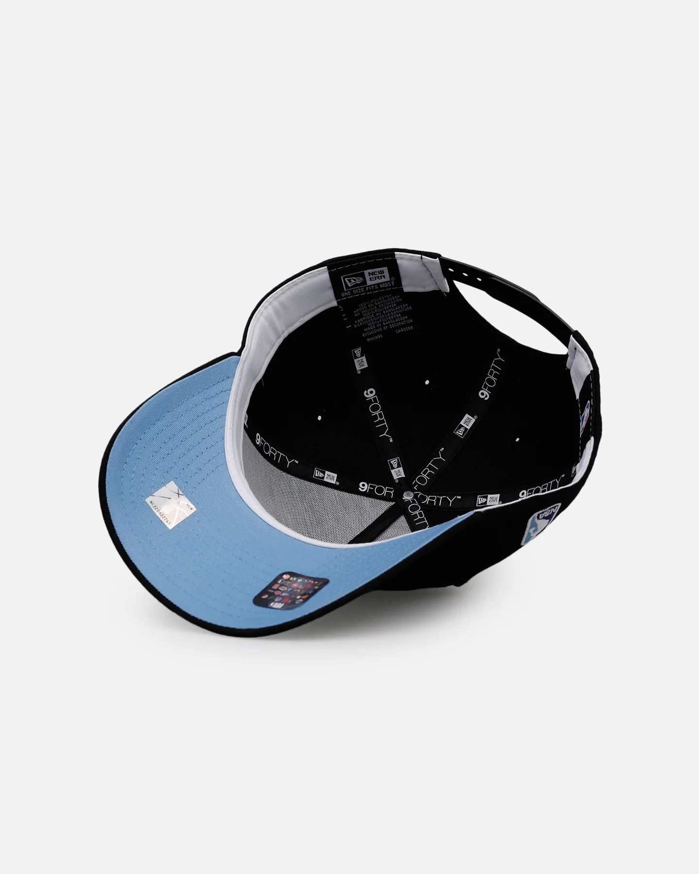 New Era Chicago Bulls 'Black And Sky Blue' 9FORTY A-Frame Snapback Black/Sky Blue - Image 6