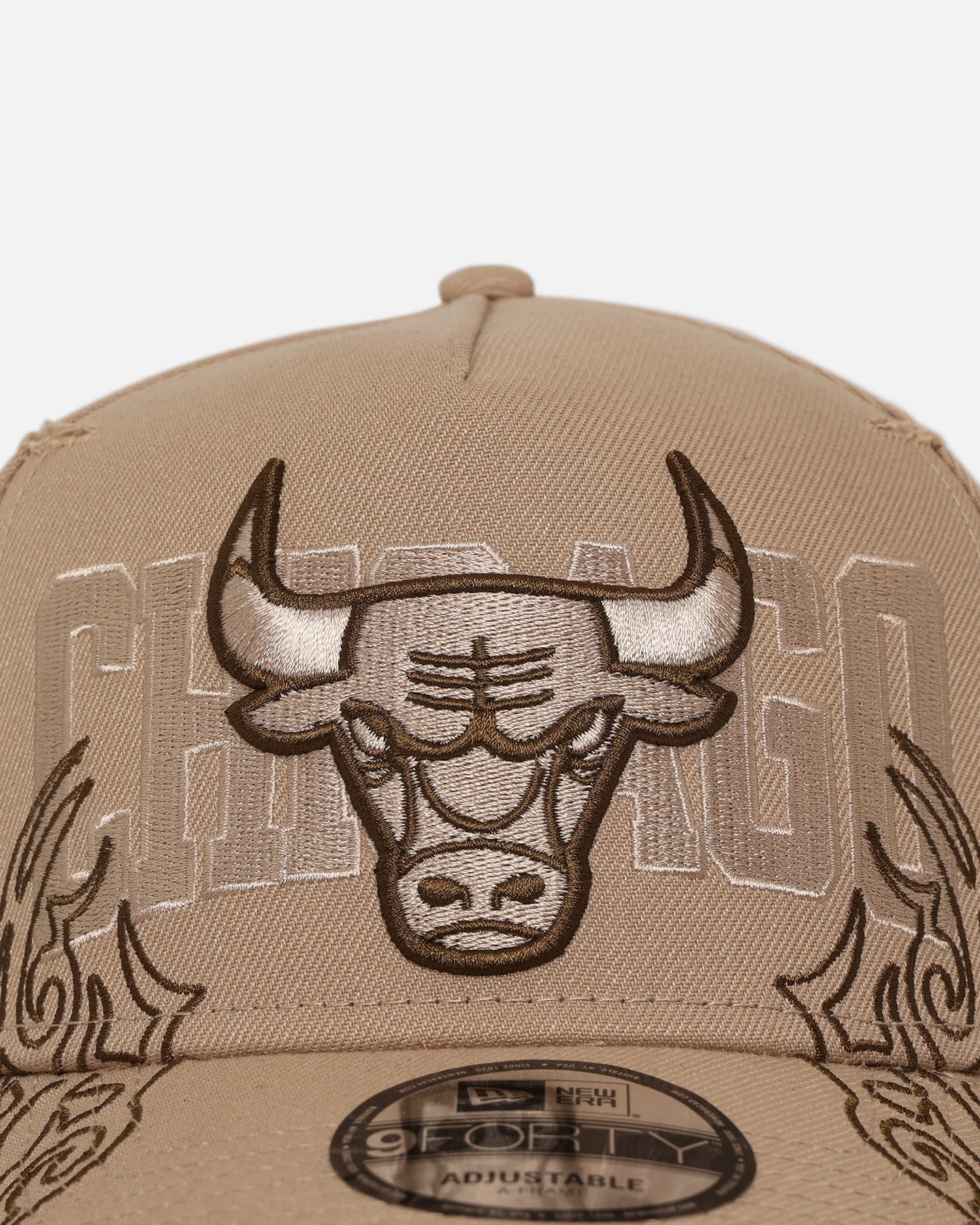 New Era Chicago Bulls 'Tribal' 9FORTY A-Frame Snapback Camel - Image 5