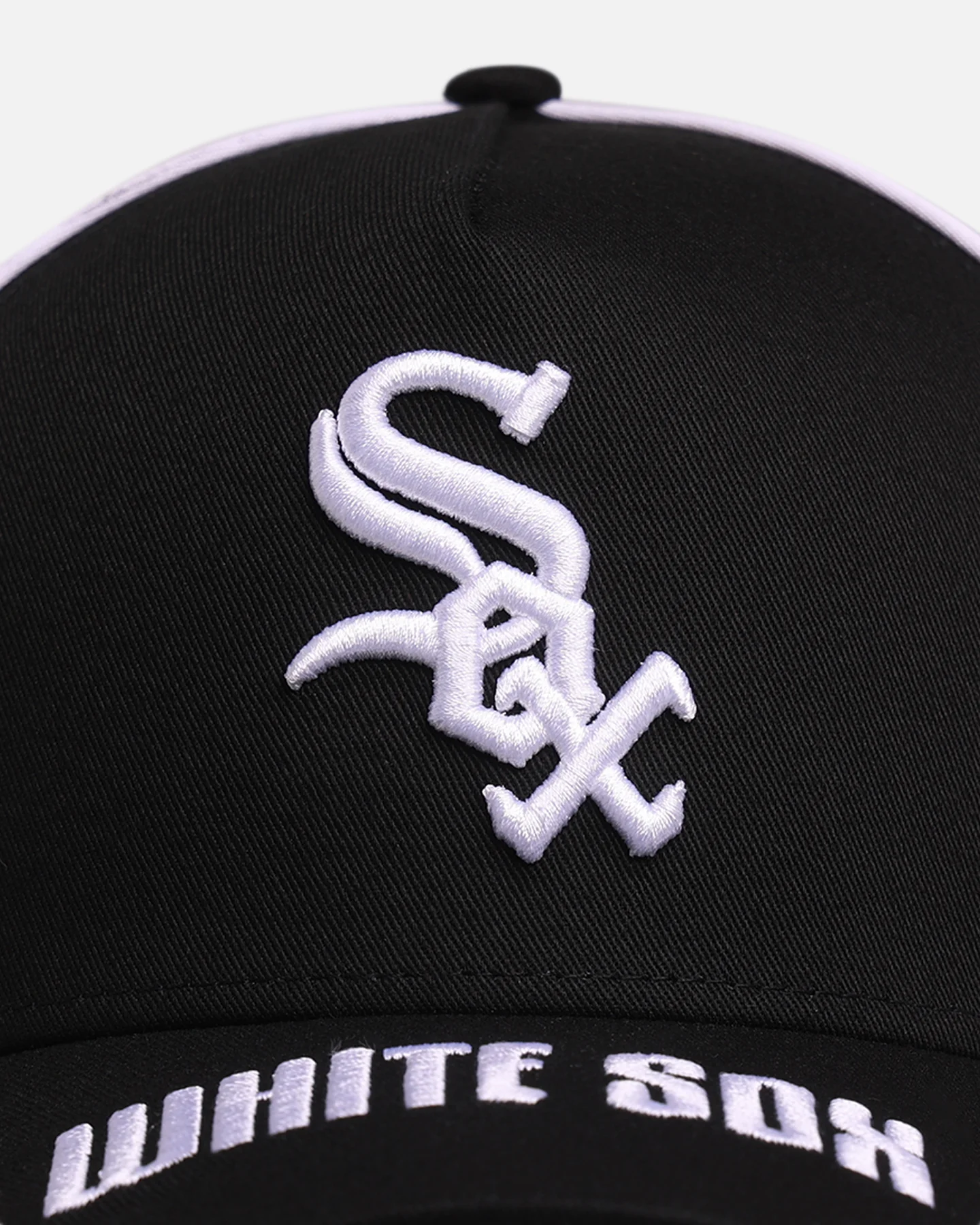 New Era Chicago White Sox 'Piping' 9FORTY A-Frame Snapback Black/White - Image 5