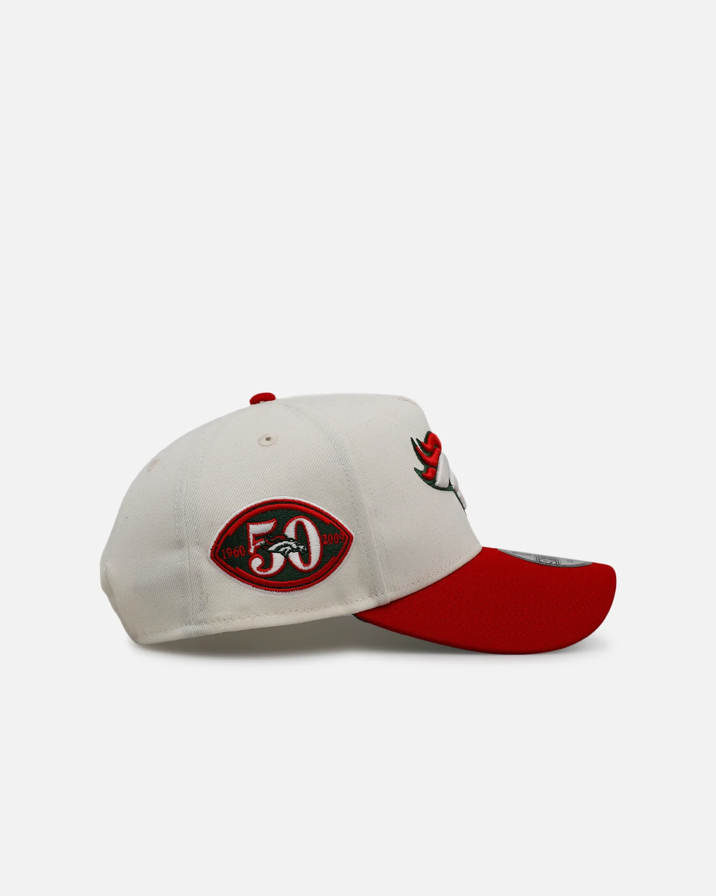 New Era Denver Broncos 'Strawberry' 9FORTY A-Frame Snapback Chrome/Red - Image 3