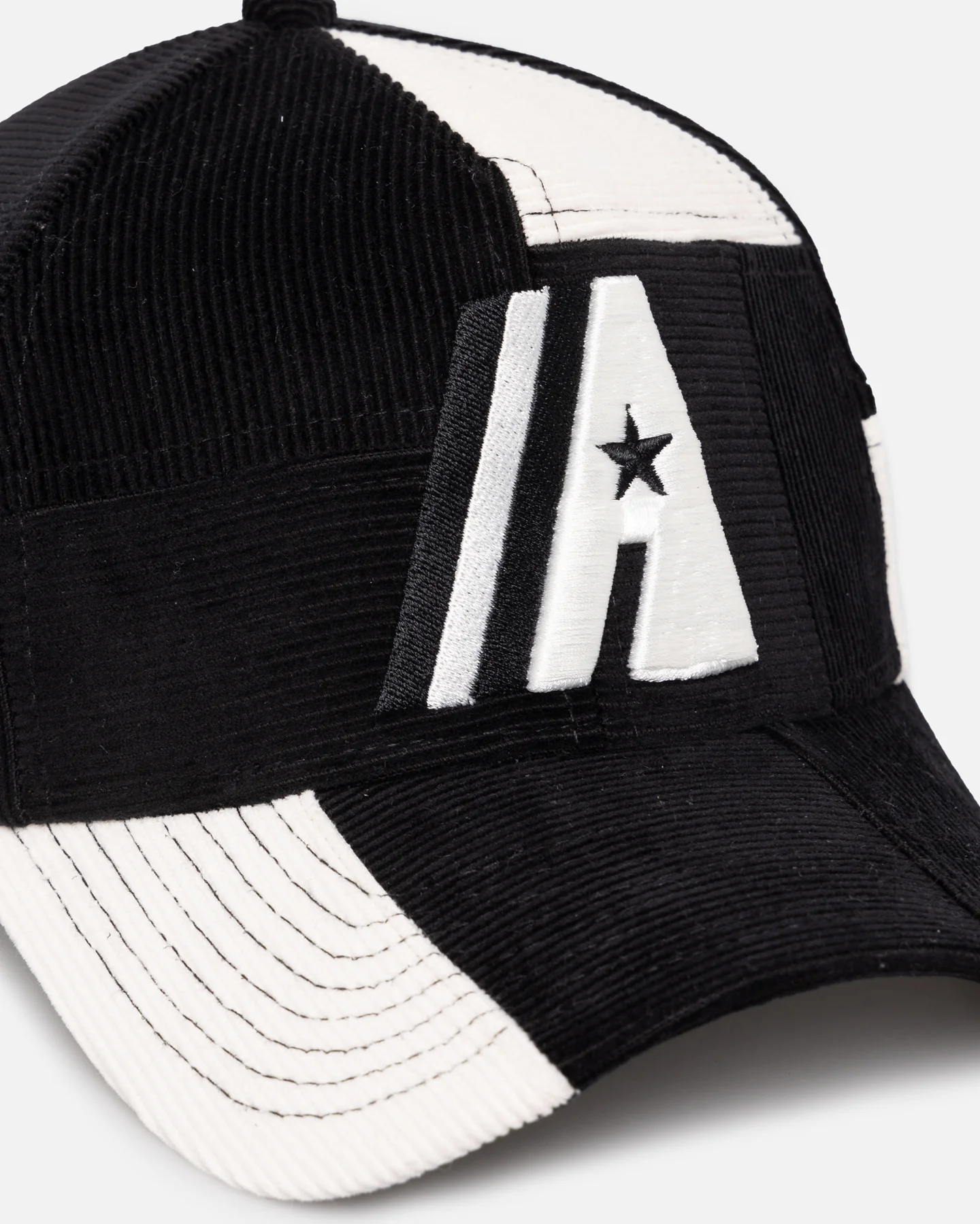 New Era Houston Astros 'Patchwork Corduroy' 9FORTY A-Frame Snapback Black/Cream - Image 2