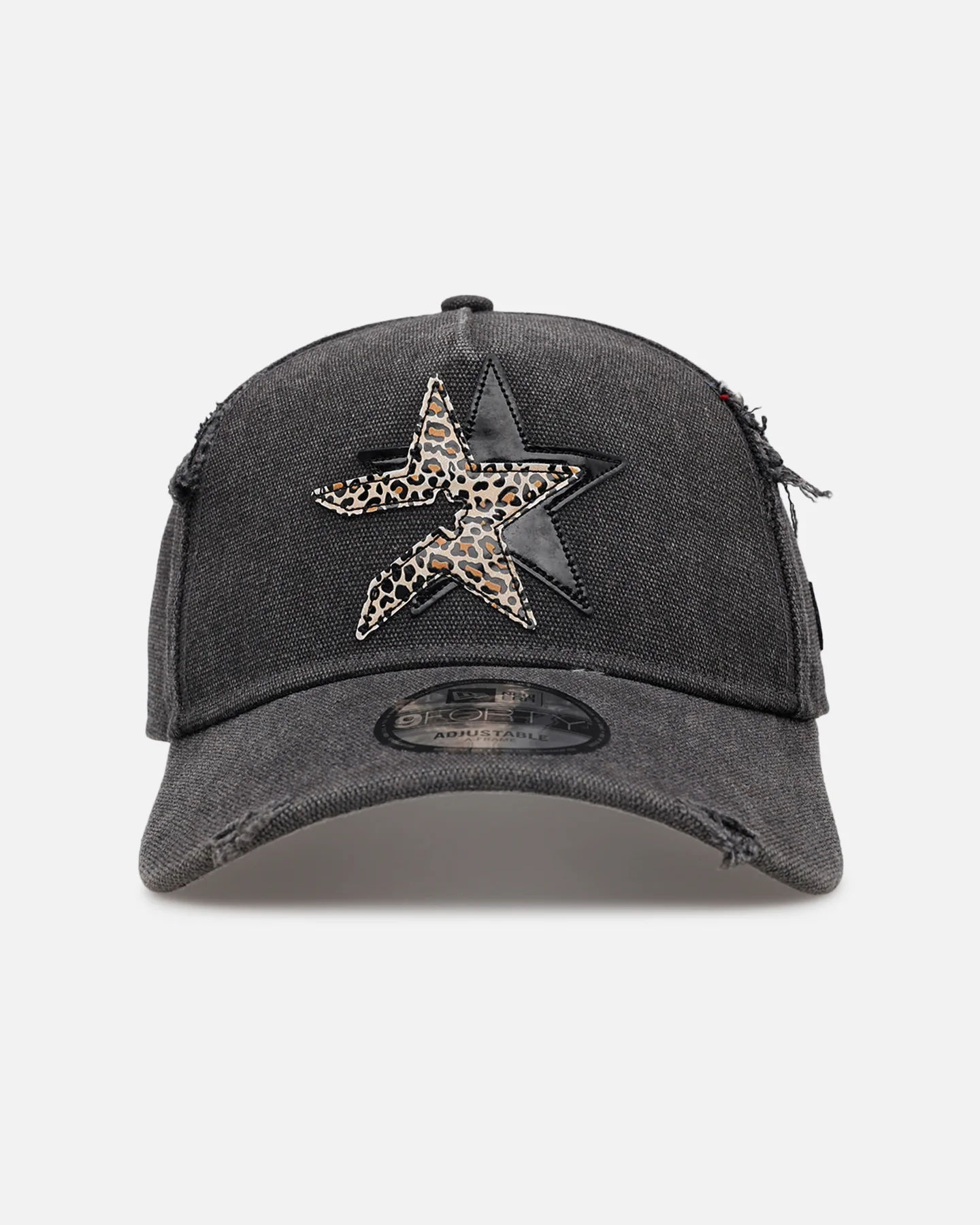New Era Houston Astros 'Patent Leather' 9FORTY A-Frame Strapback Washed Black