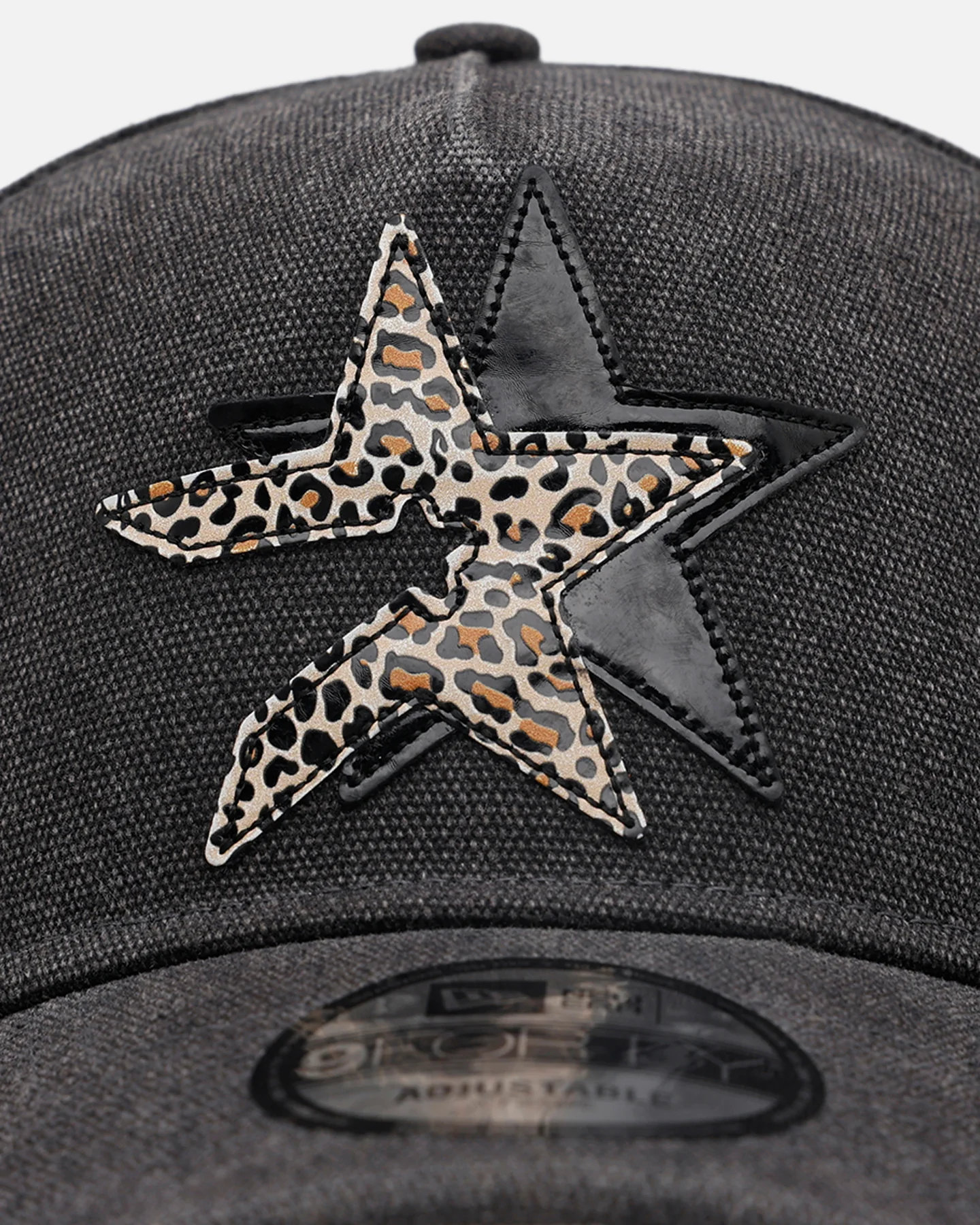New Era Houston Astros 'Patent Leather' 9FORTY A-Frame Strapback Washed Black - Image 5