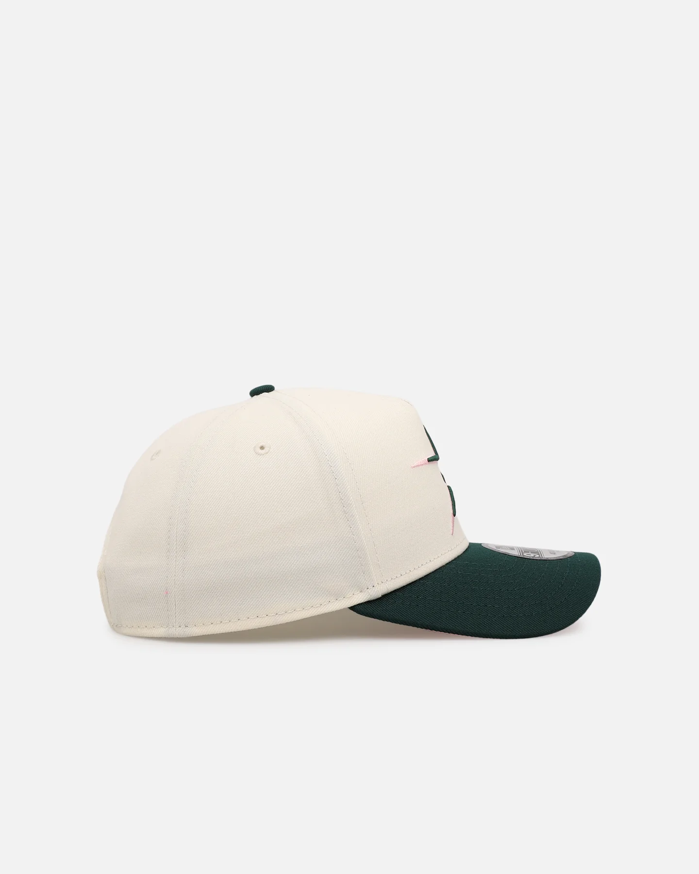 New Era Houston Astros 'Pink Satin Hearts Green' 9FORTY A-Frame Snapback Chrome/Dark Green - Image 3
