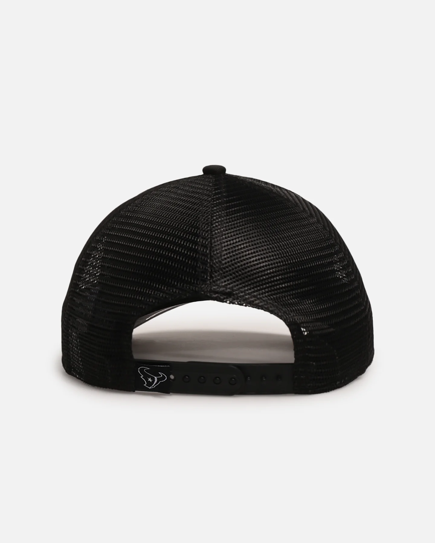 New Era Houston Texans 'Distressed' 9FORTY A-Frame Trucker Snapback Black/White - Image 2