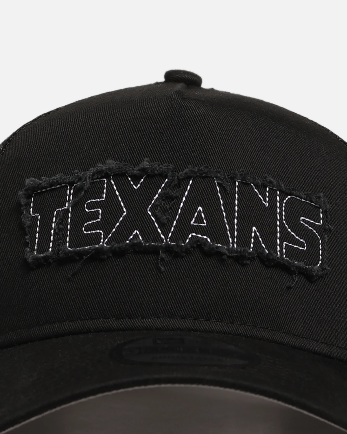 New Era Houston Texans 'Distressed' 9FORTY A-Frame Trucker Snapback Black/White - Image 5