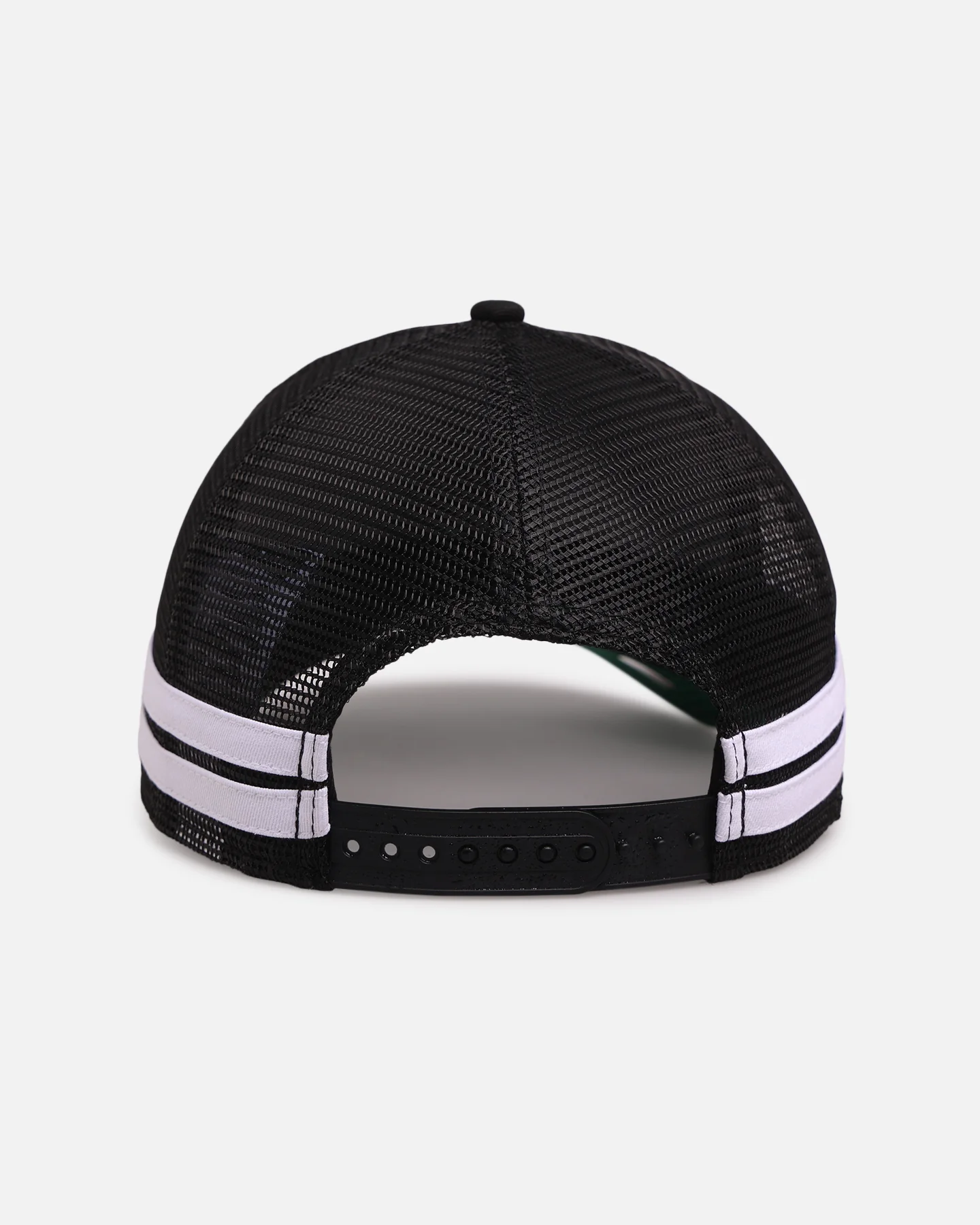 New Era Houston Texans 'Stripe' 9FORTY A-Frame Trucker Snapback Black/White - Image 2