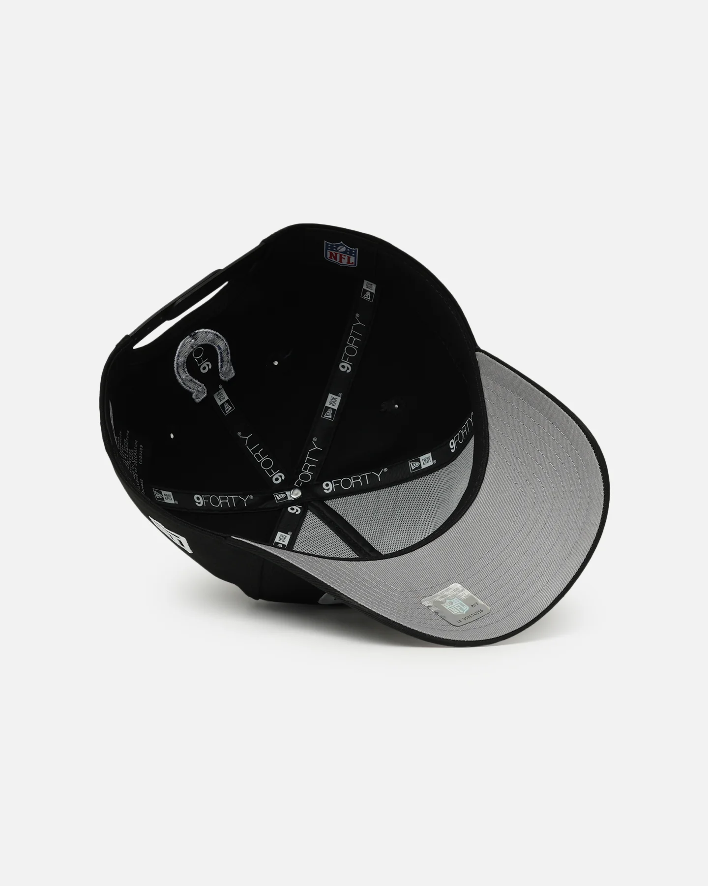 New Era Indianapolis Colts 'Upside Down Logo' 9FORTY A-Frame Snapback Black - Image 6