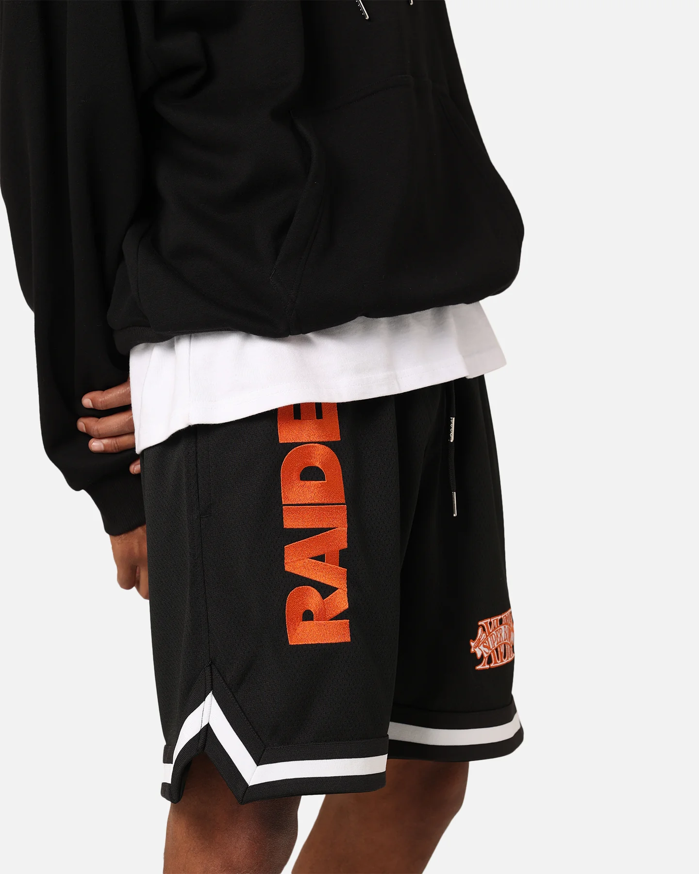 New Era Las Vegas Raiders 'Scary Nights' Mesh Shorts Black/Orange - Image 3