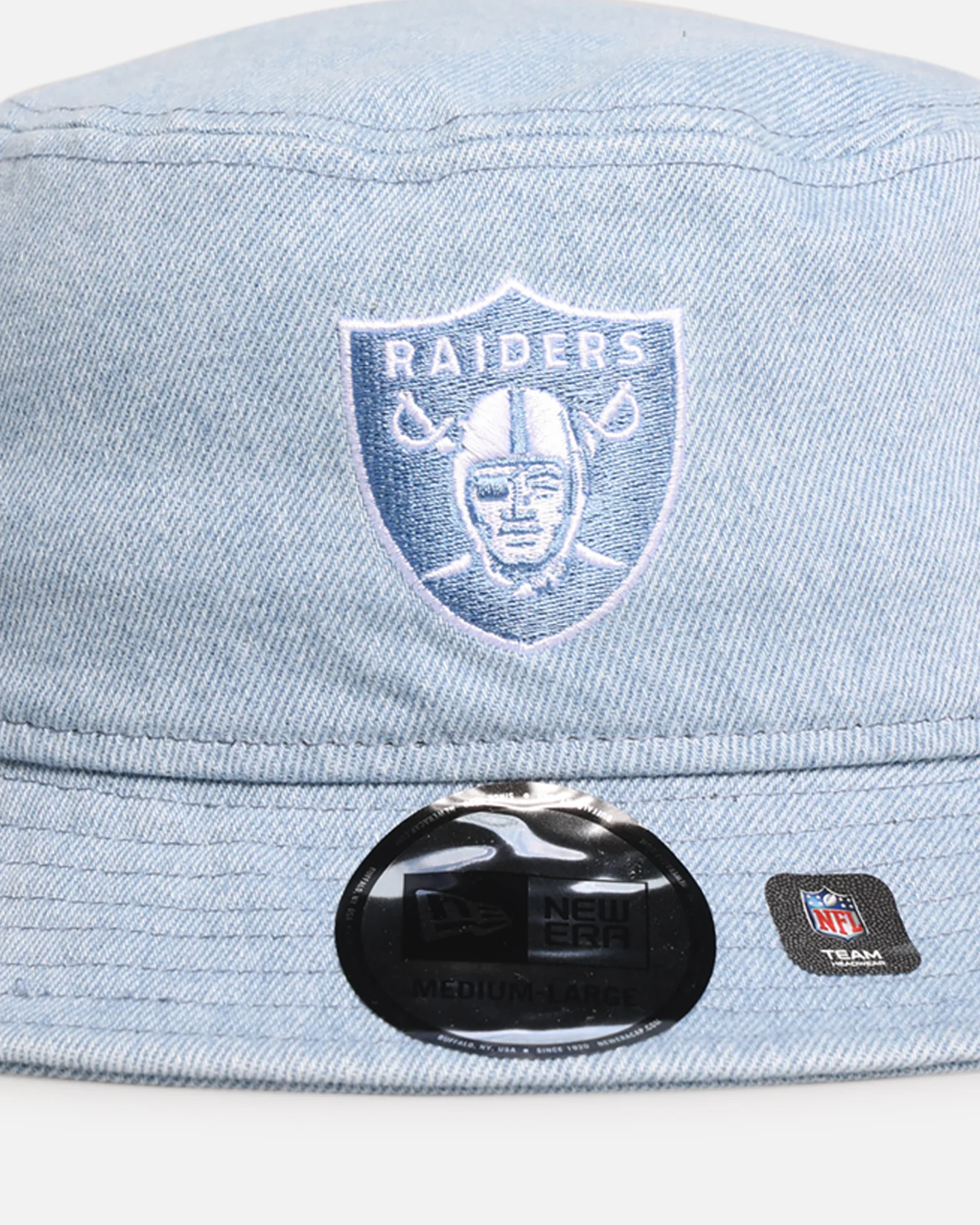 New Era Las Vegas Raiders 'Washed Denim' Bucket Hat Blue Washed Denim - Image 5