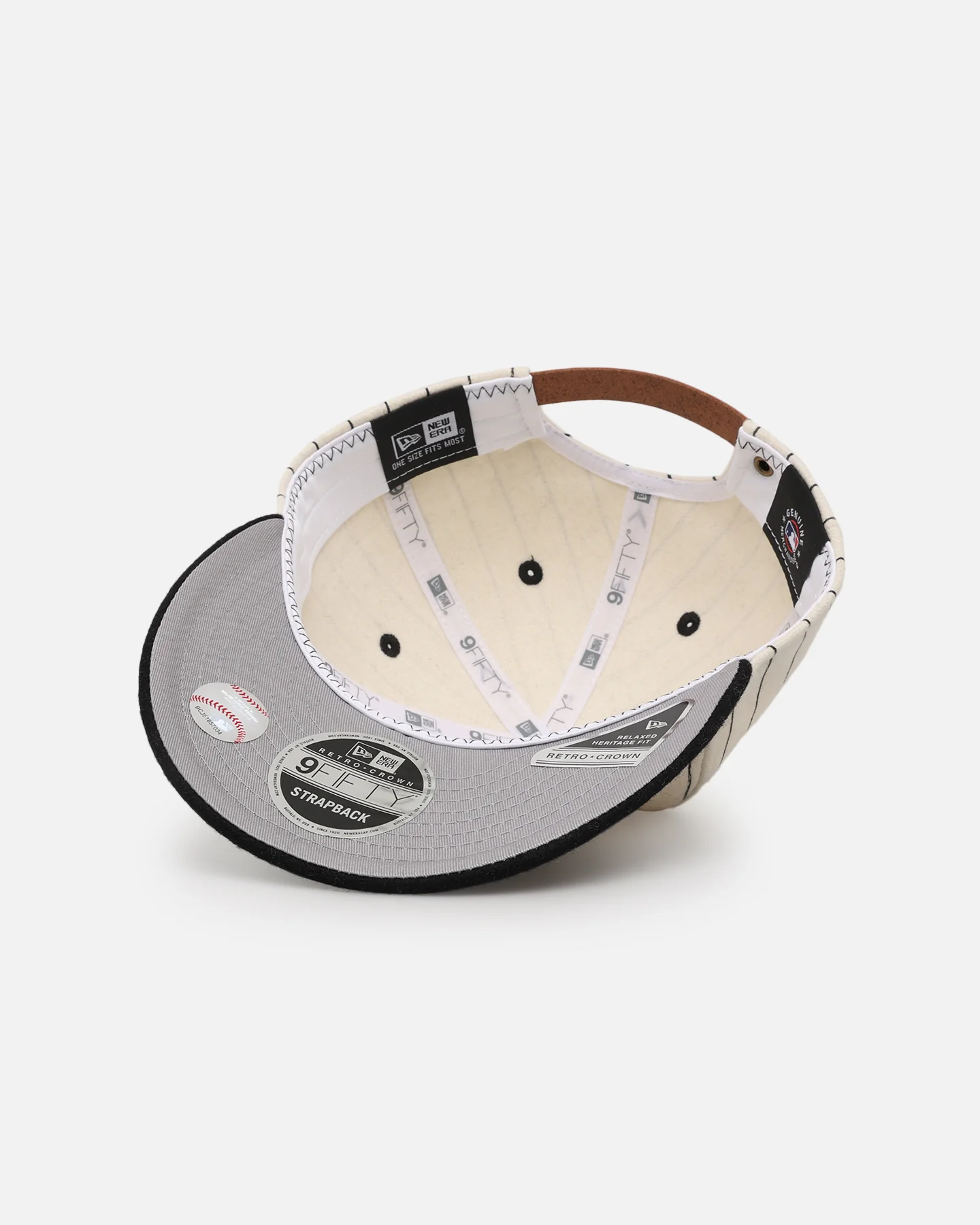 New Era Los Angeles Dodgers 9FIFTY Retro Crown Strapback Off White/Black - Image 7