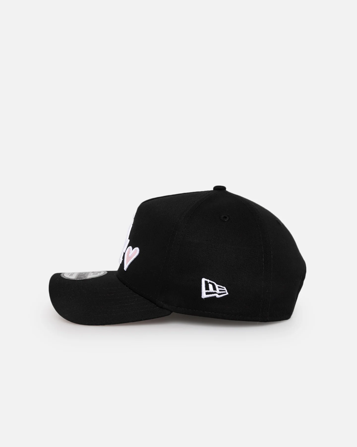 New Era Los Angeles Dodgers 'Pink Satin Hearts' 9FORTY A-Frame Snapback Black/White - Image 4