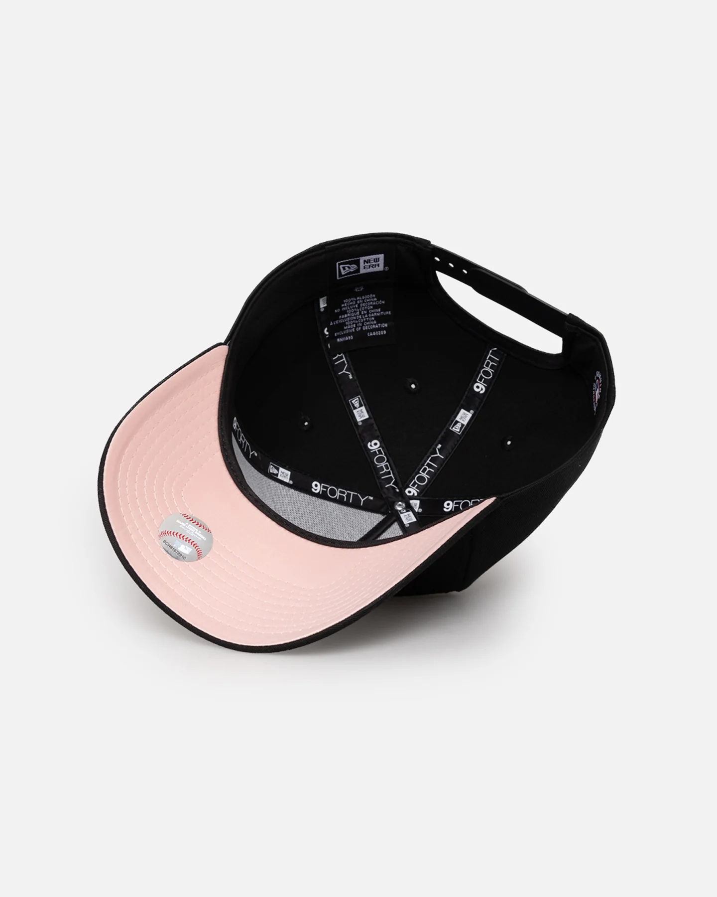 New Era Los Angeles Dodgers 'Pink Satin Hearts' 9FORTY A-Frame Snapback Black/White - Image 6
