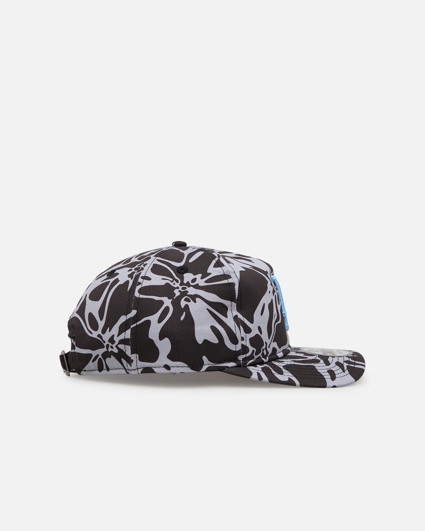New Era Los Angeles Dodgers 'Brushed Cotton' 19TWENTY Strapback Black/Light Blue - Image 3