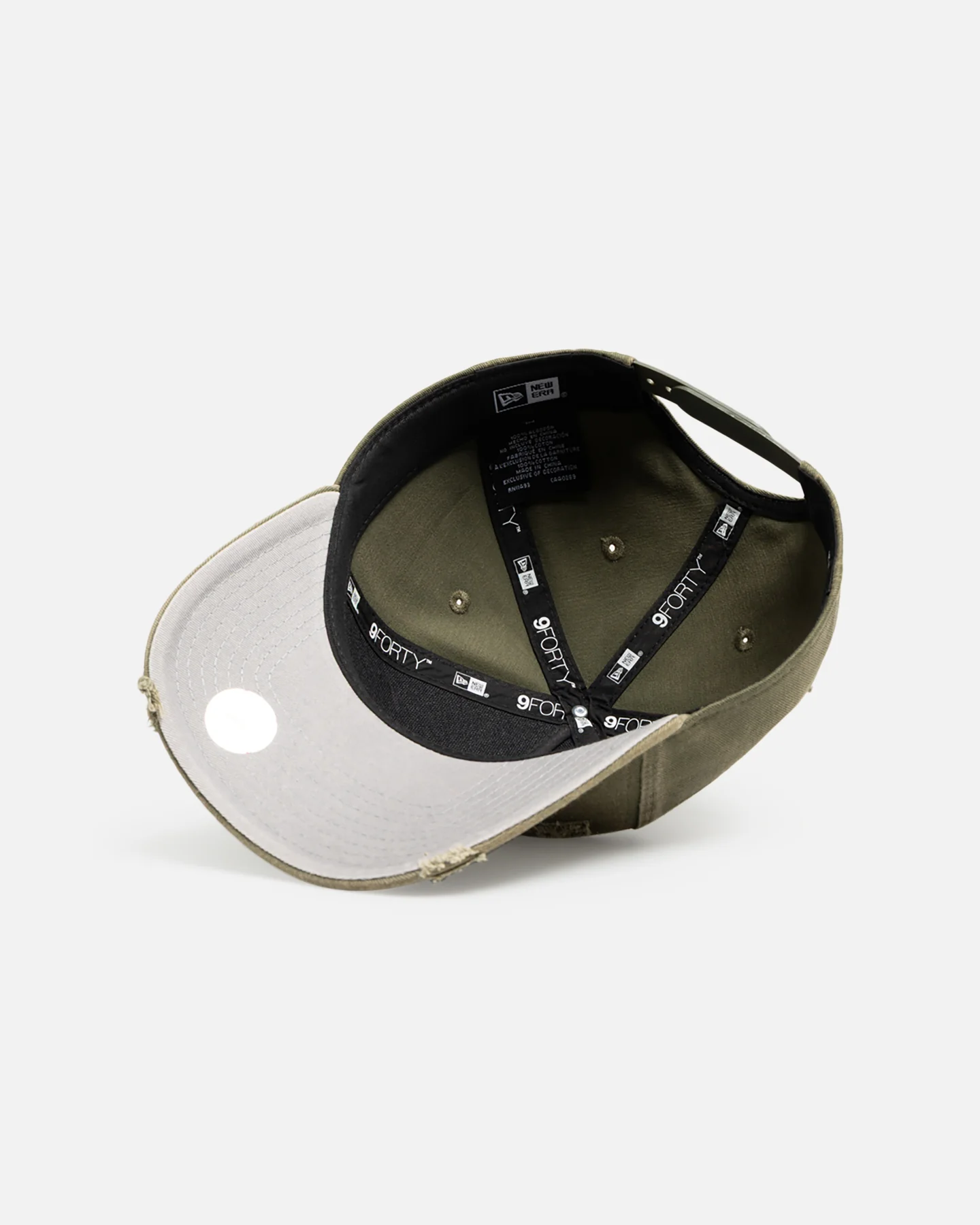 New Era Los Angeles Dodgers 'Distressed Olive' 9FORTY A-Frame Snapback Olive - Image 6