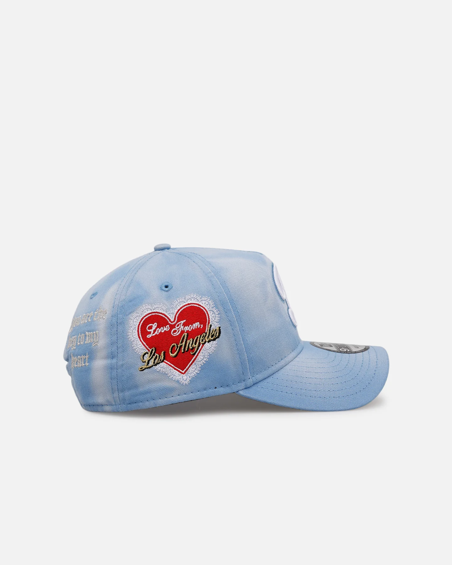 New Era Los Angeles Dodgers 'Hopeless Romantic' 9FORTY A-Frame Snapback Sky Blue - Image 3