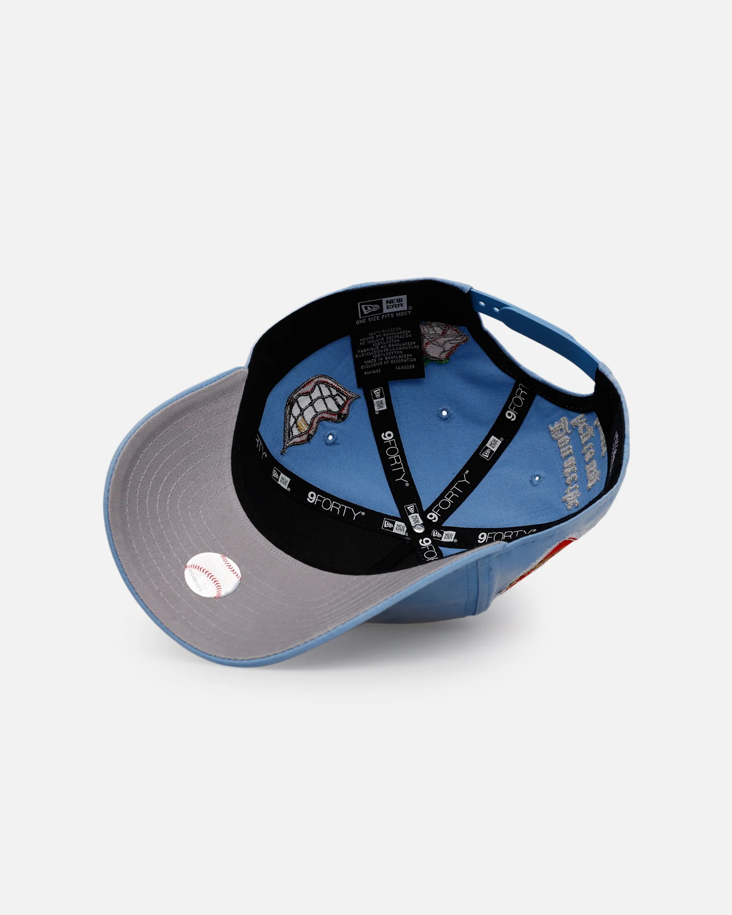 New Era Los Angeles Dodgers 'Hopeless Romantic' 9FORTY A-Frame Snapback Sky Blue - Image 6