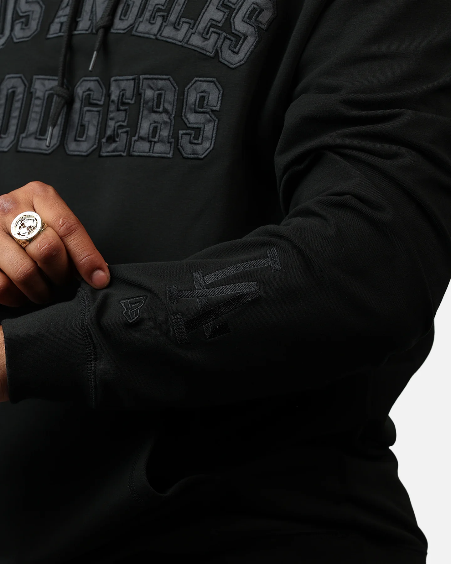 New Era Los Angeles Dodgers Logo Select Hoodie Black/Black - Image 6