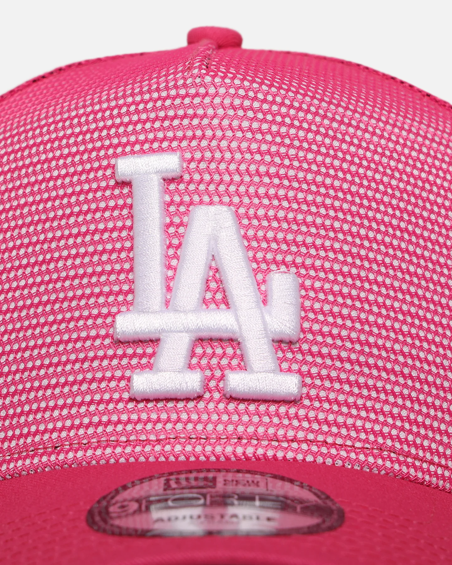 New Era Los Angeles Dodgers 'Polychromatic Mesh' 9FORTY A-Frame Snapback Pink - Image 5