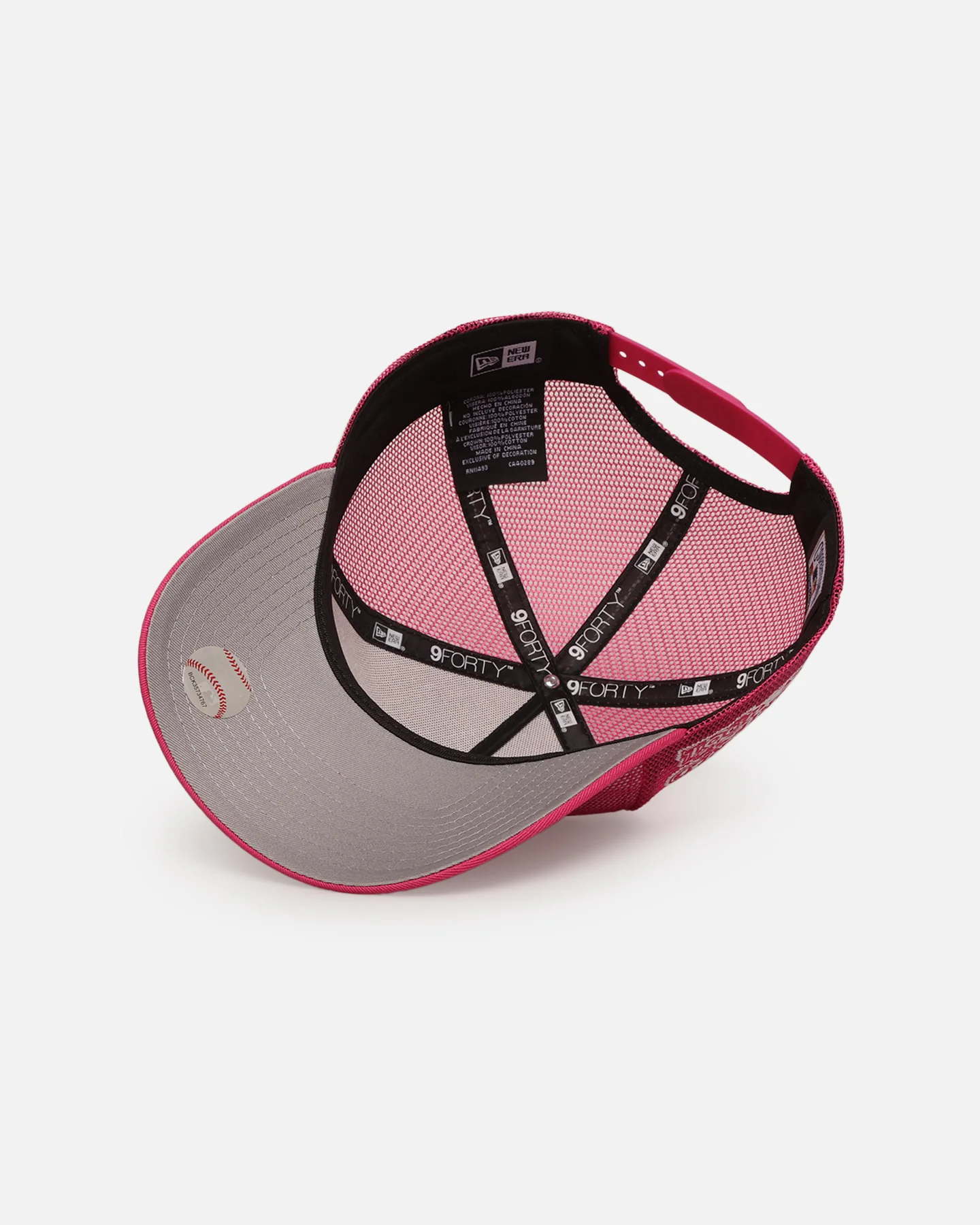 New Era Los Angeles Dodgers 'Polychromatic Mesh' 9FORTY A-Frame Snapback Pink - Image 6