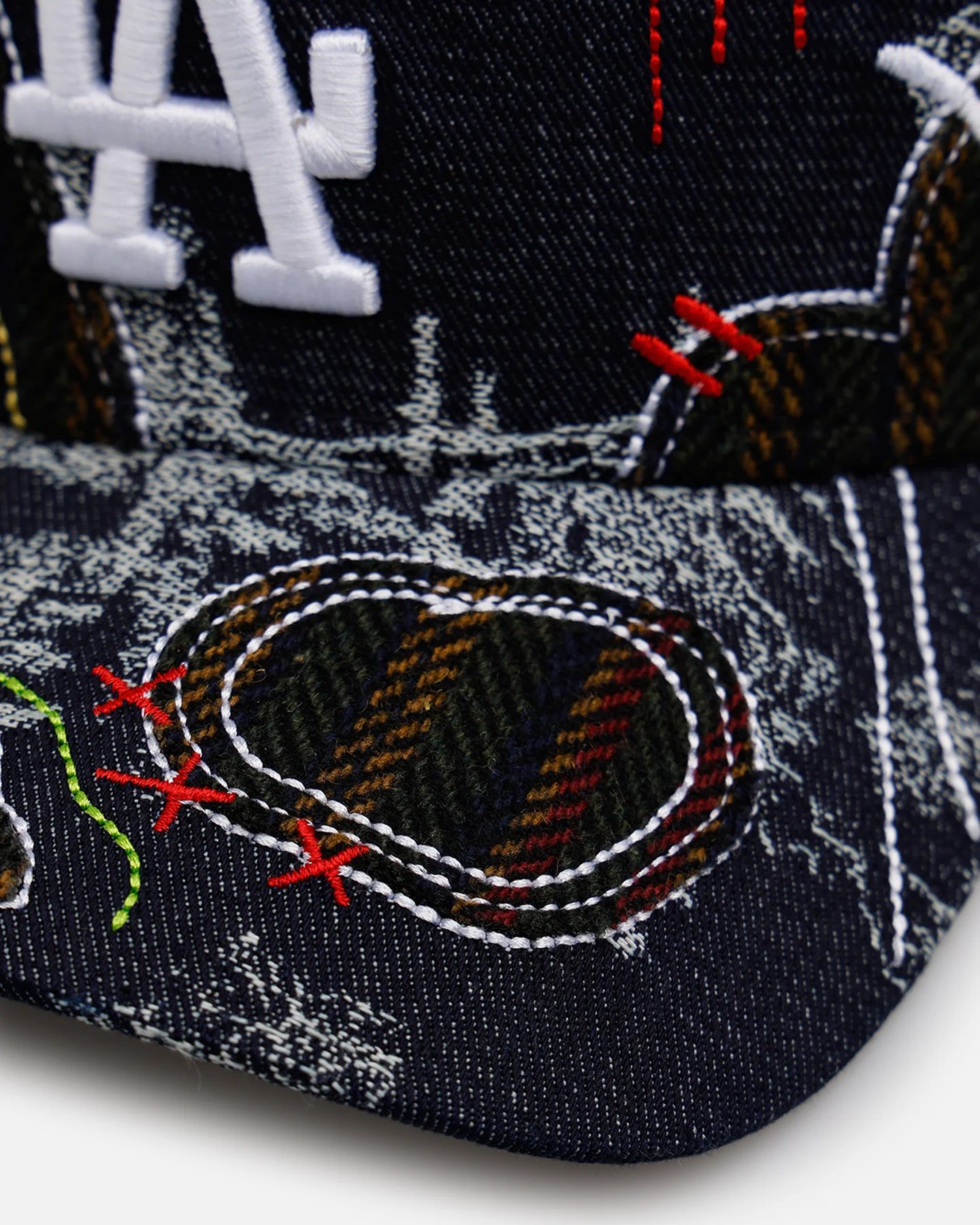 New Era Los Angeles Dodgers 'Running Stitch' 9FORTY A-Frame Snapback Multi - Image 2
