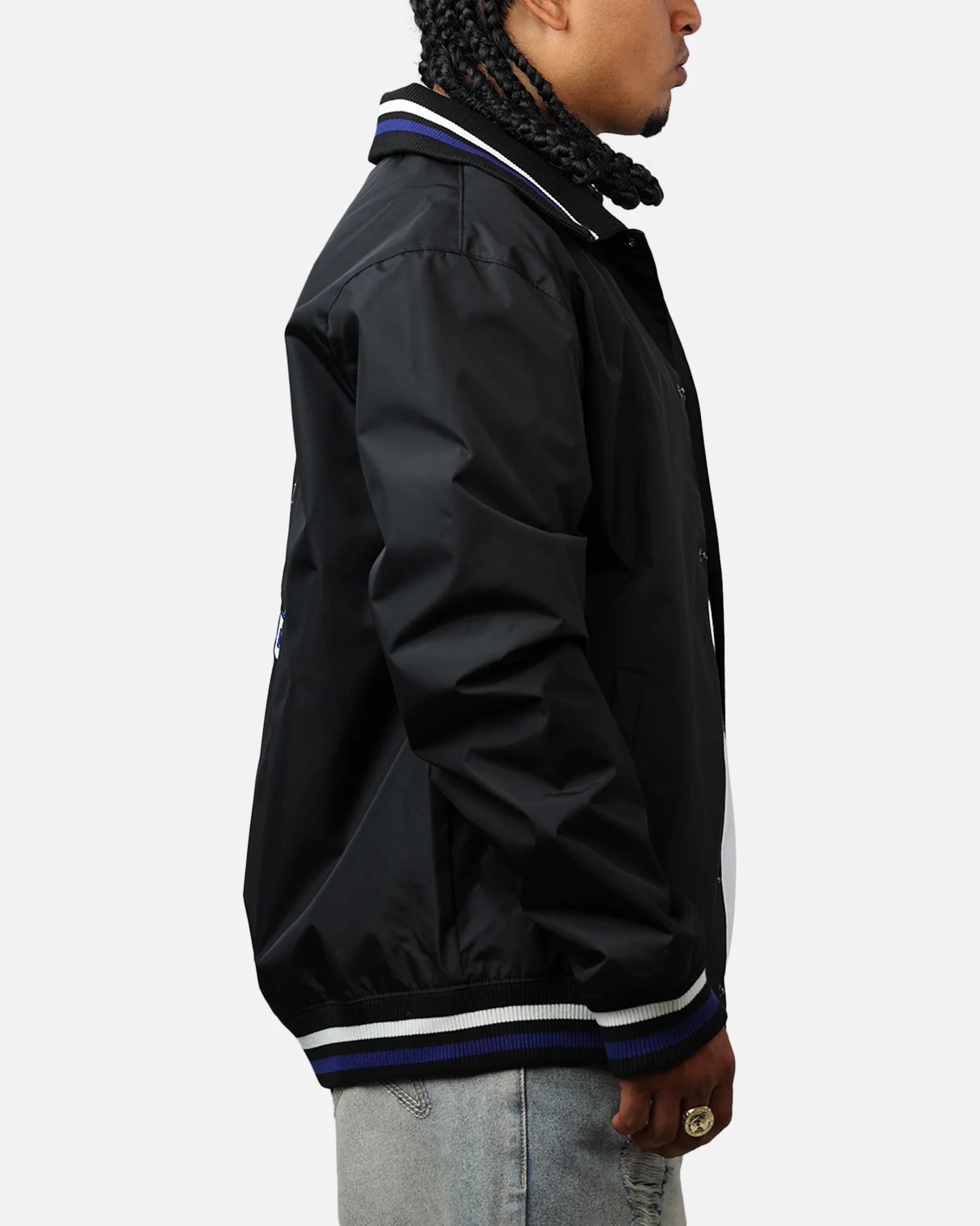 New Era Los Angeles Dodgers Throwback Jacket Black - Image 4