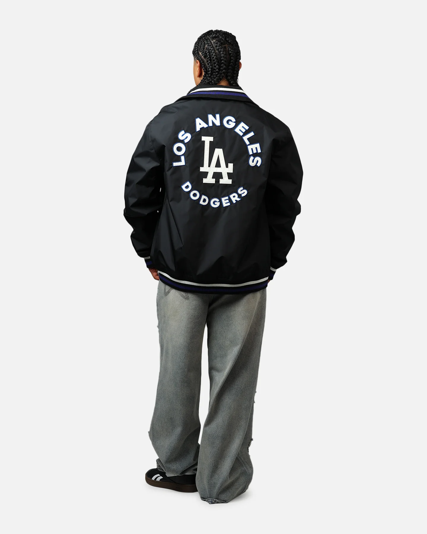New Era Los Angeles Dodgers Throwback Jacket Black - Image 6