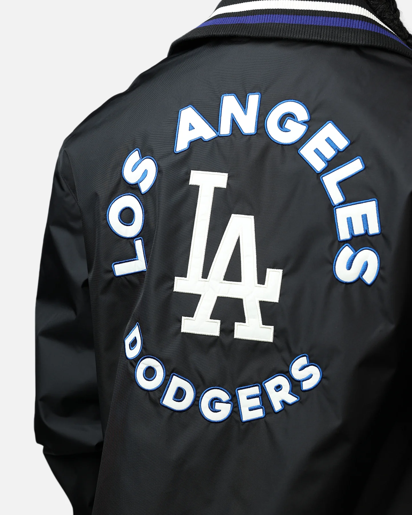 New Era Los Angeles Dodgers Throwback Jacket Black - Image 8
