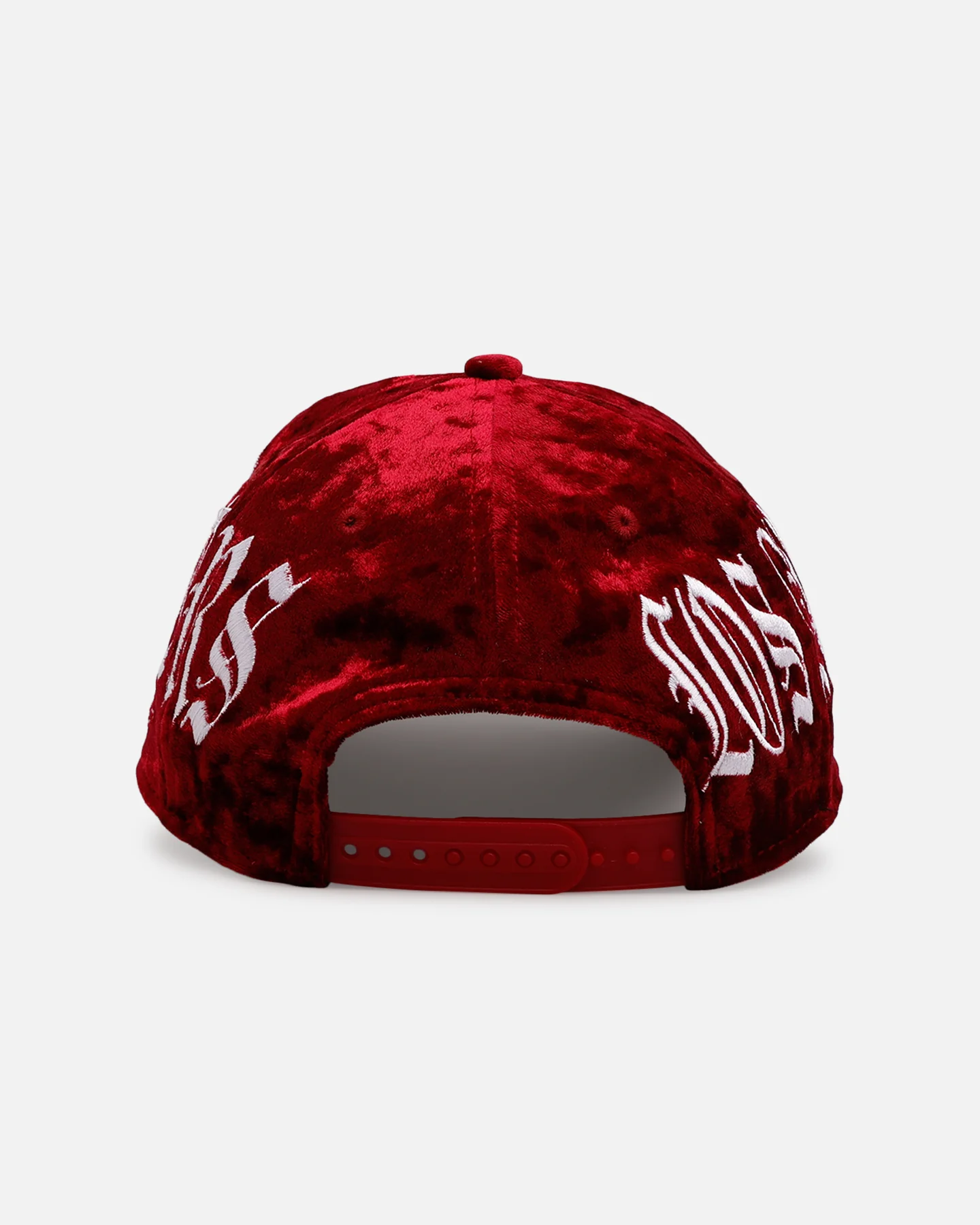 New Era Los Angeles Dodgers 'Velvet Gothic Script' 9FORTY A-Frame Snapback Maroon - Image 3