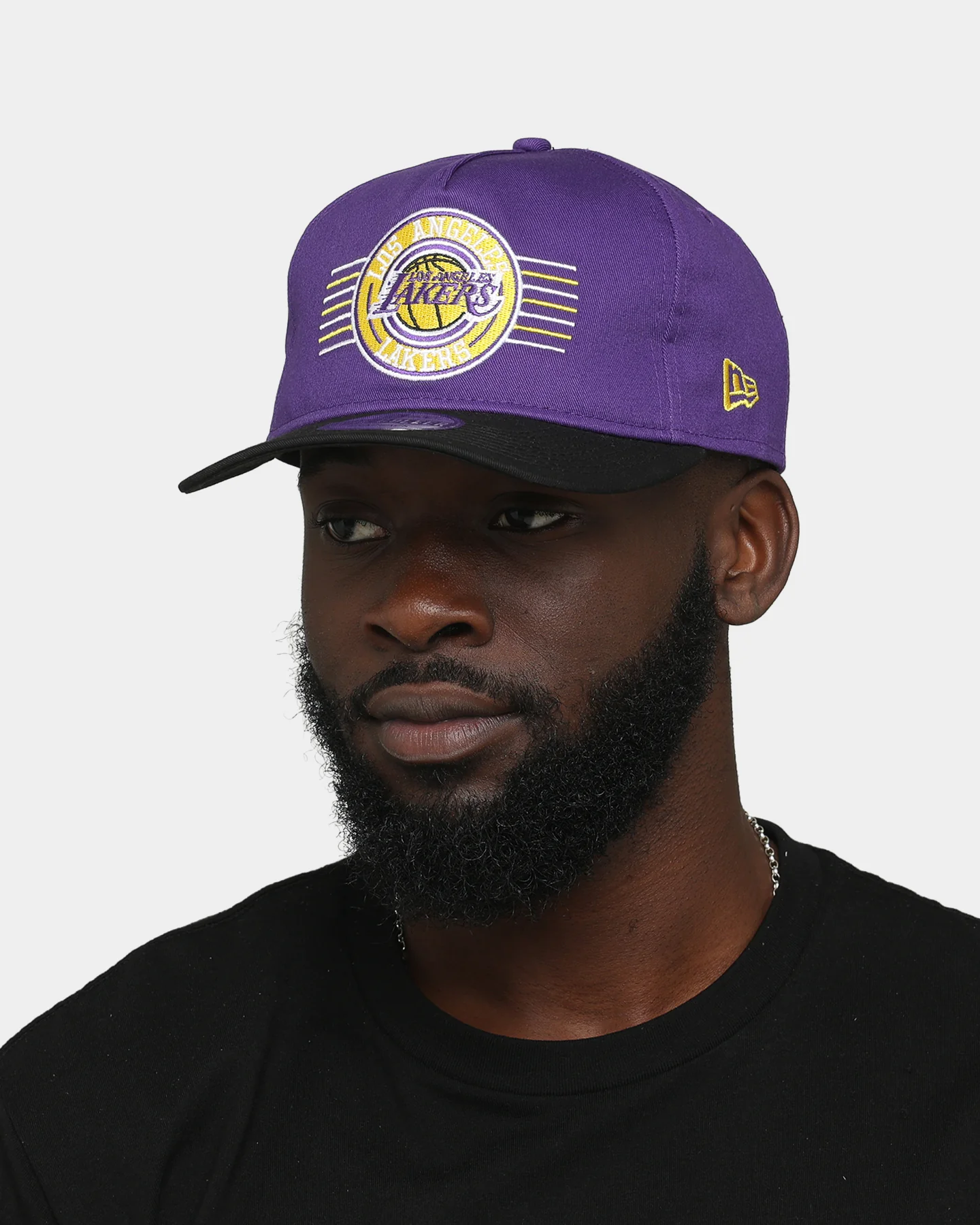 New Era Los Angeles Lakers 2-Tone Old Golfer Snapback Purple - Image 8