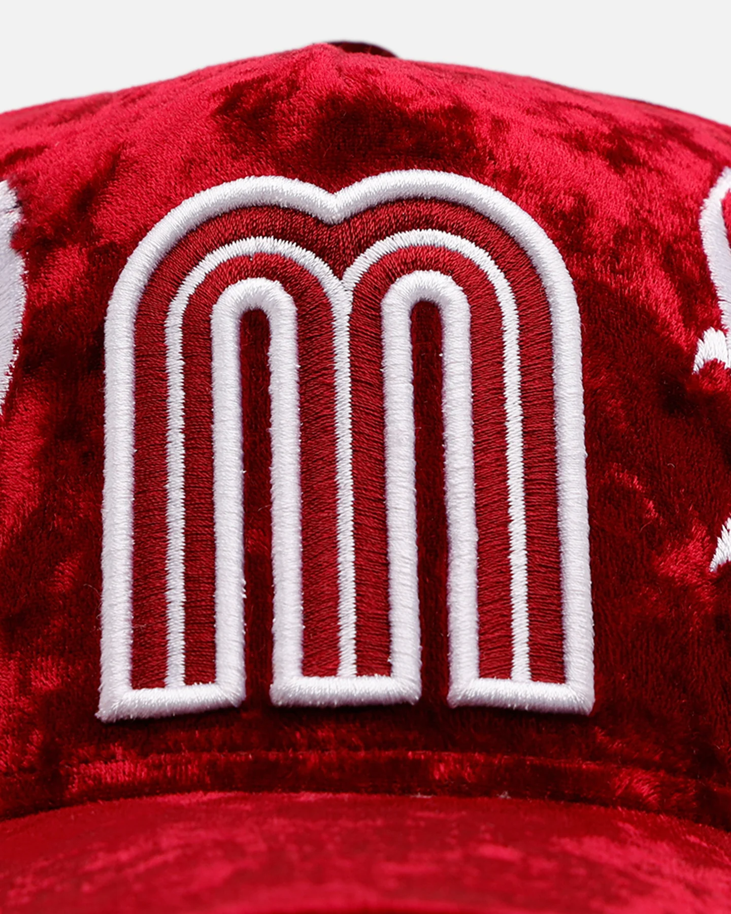 New Era Mexico National Baseball Team 'Velvet Gothic Script' 9FORTY A-Frame Snapback Maroon - Image 6